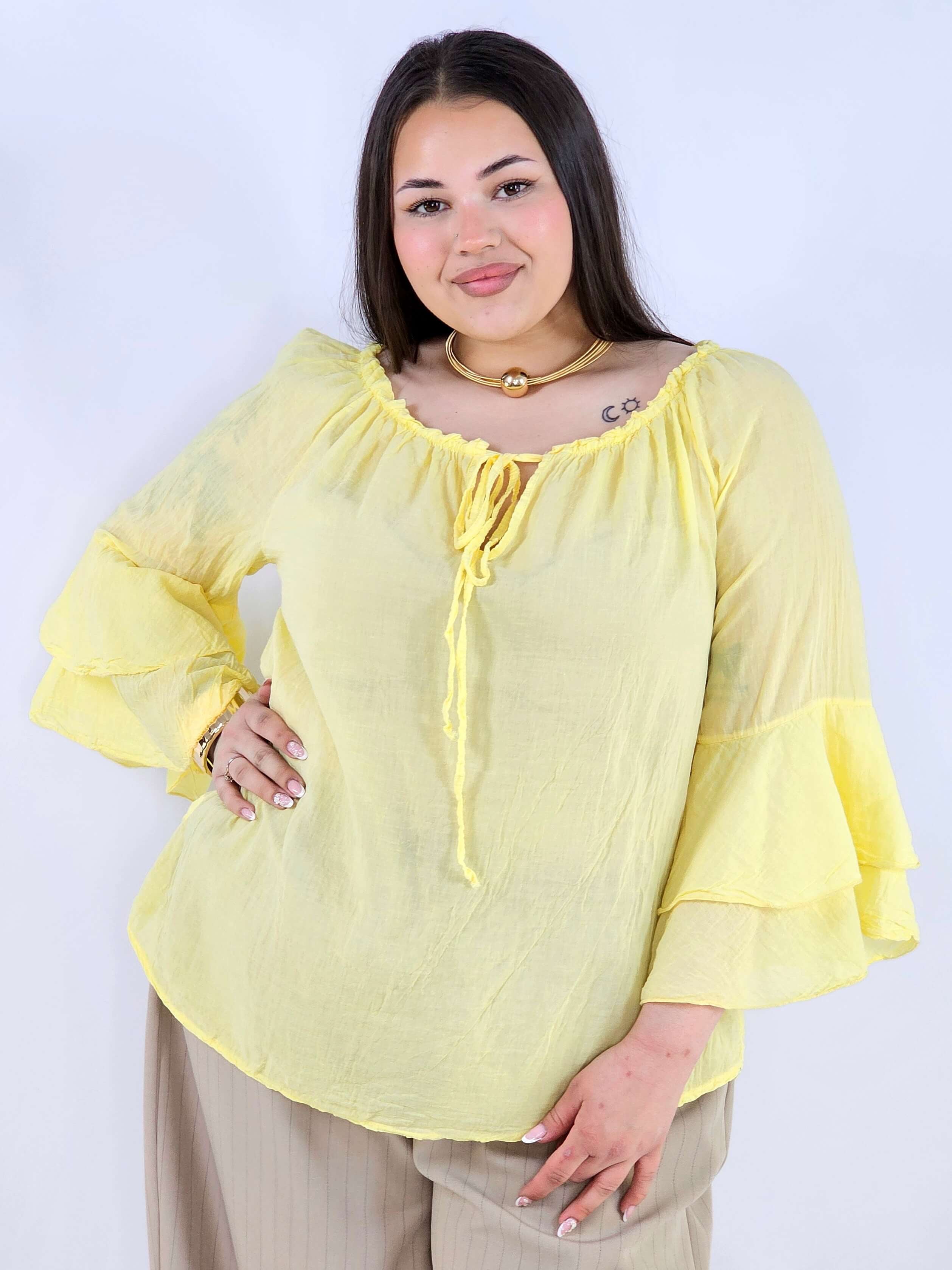 Bluzka plus size bawełniana hiszpanka lekka i przewiewna na wiosnę Stylowa XL