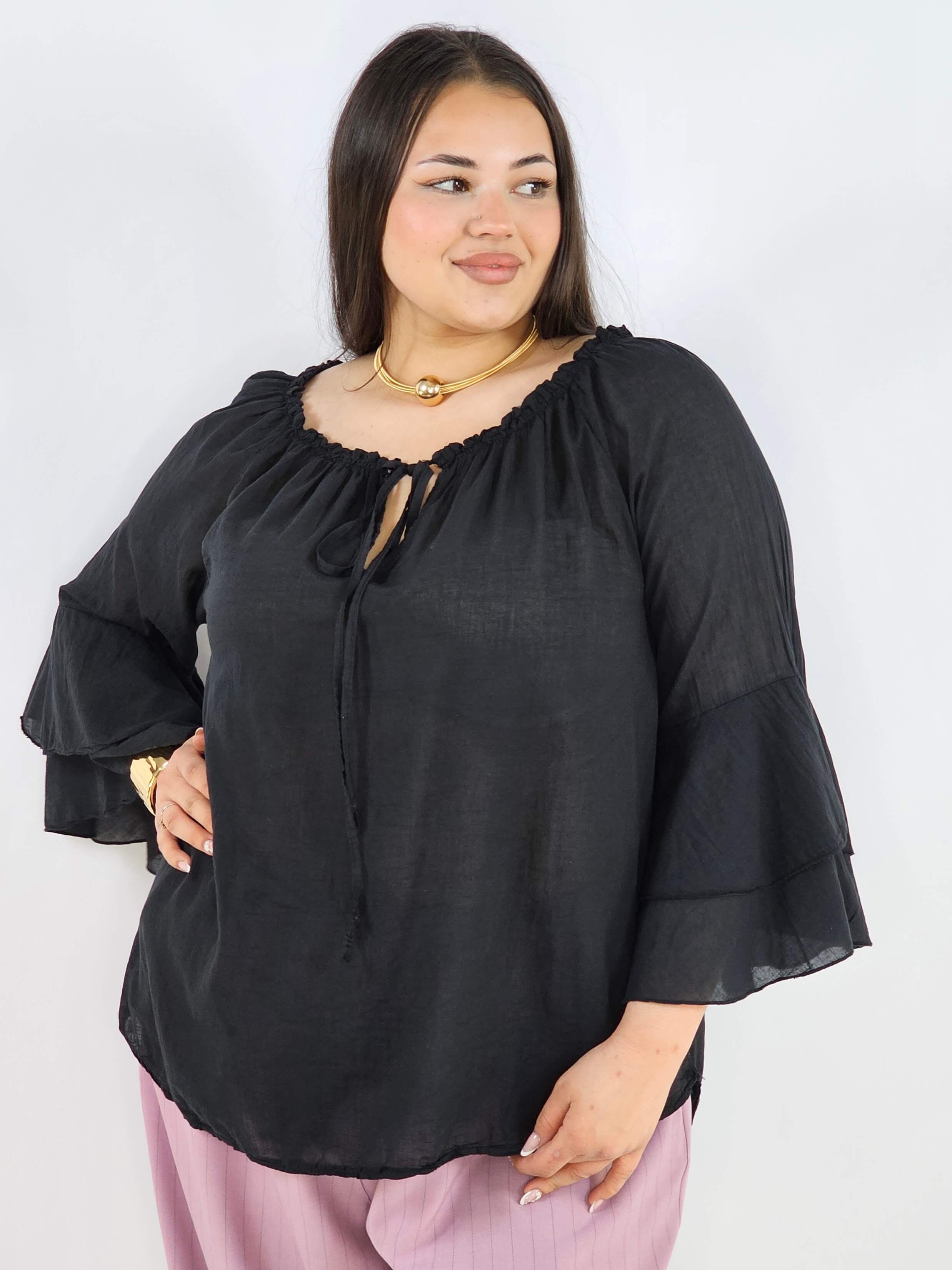 Bluzka plus size bawełniana hiszpanka lekka i przewiewna na wiosnę Stylowa XL