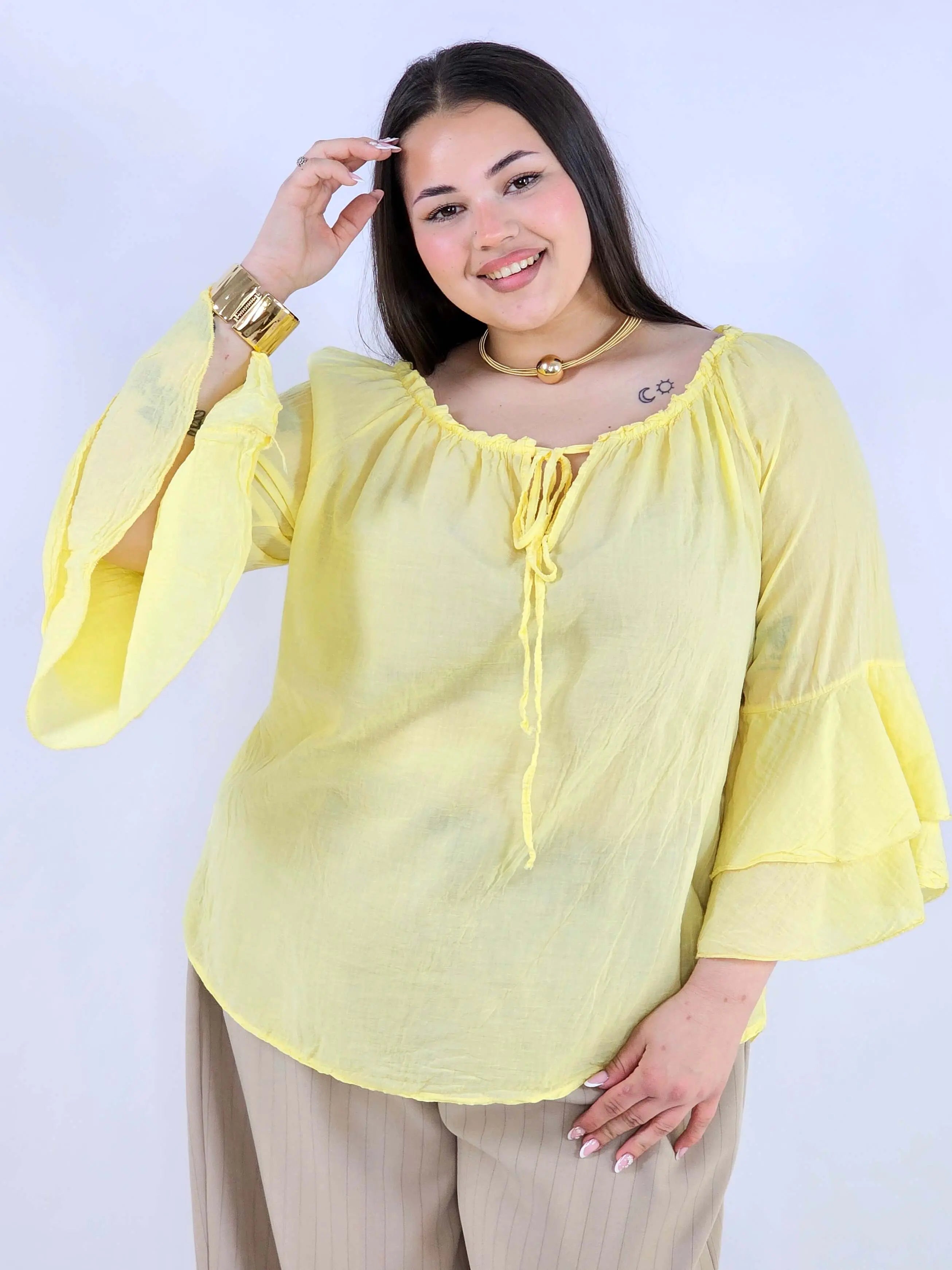 Bluzka plus size bawełniana hiszpanka lekka i przewiewna na wiosnę Stylowa XL