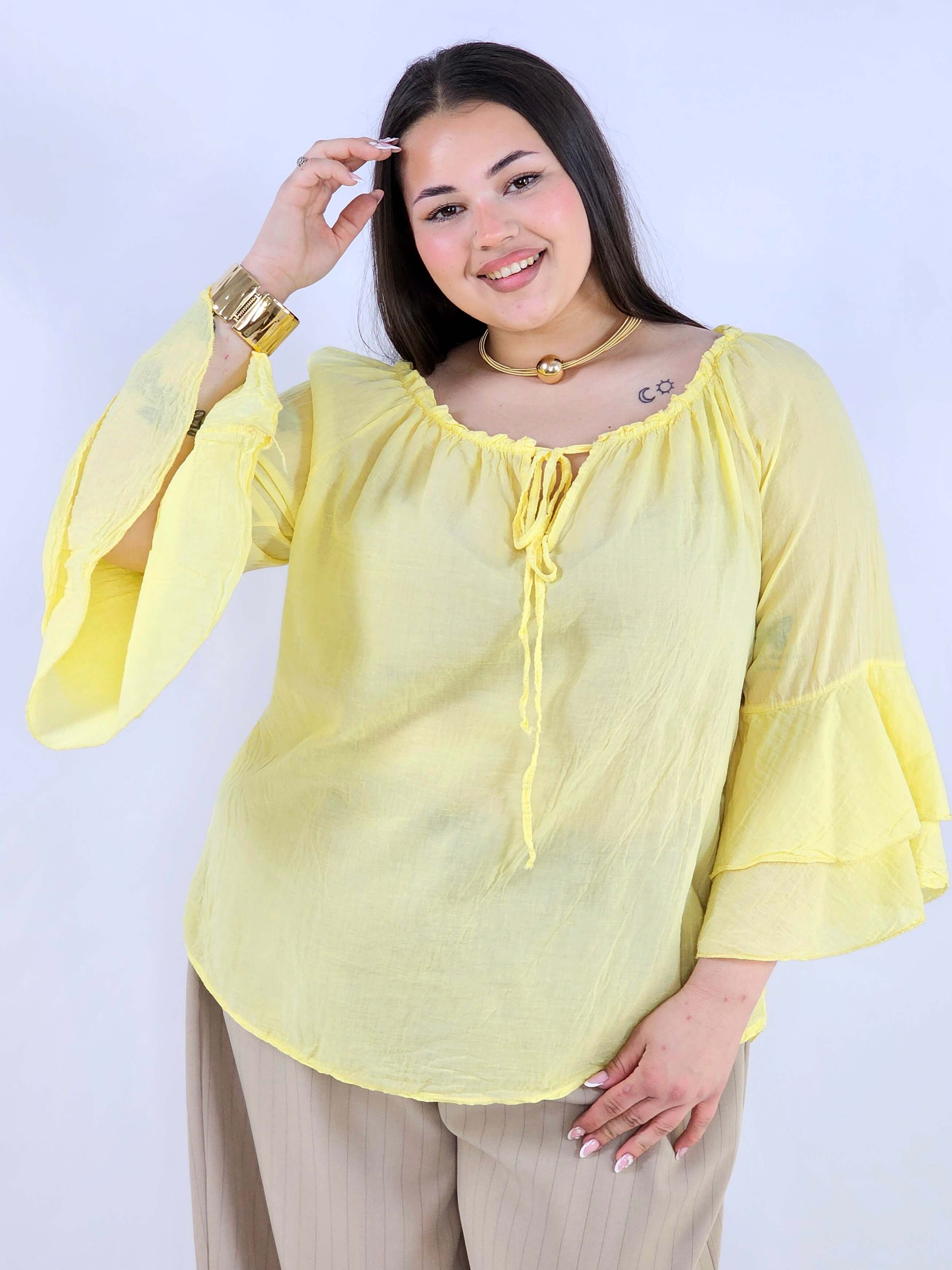 Bluzka plus size bawełniana hiszpanka lekka i przewiewna na wiosnę Stylowa XL