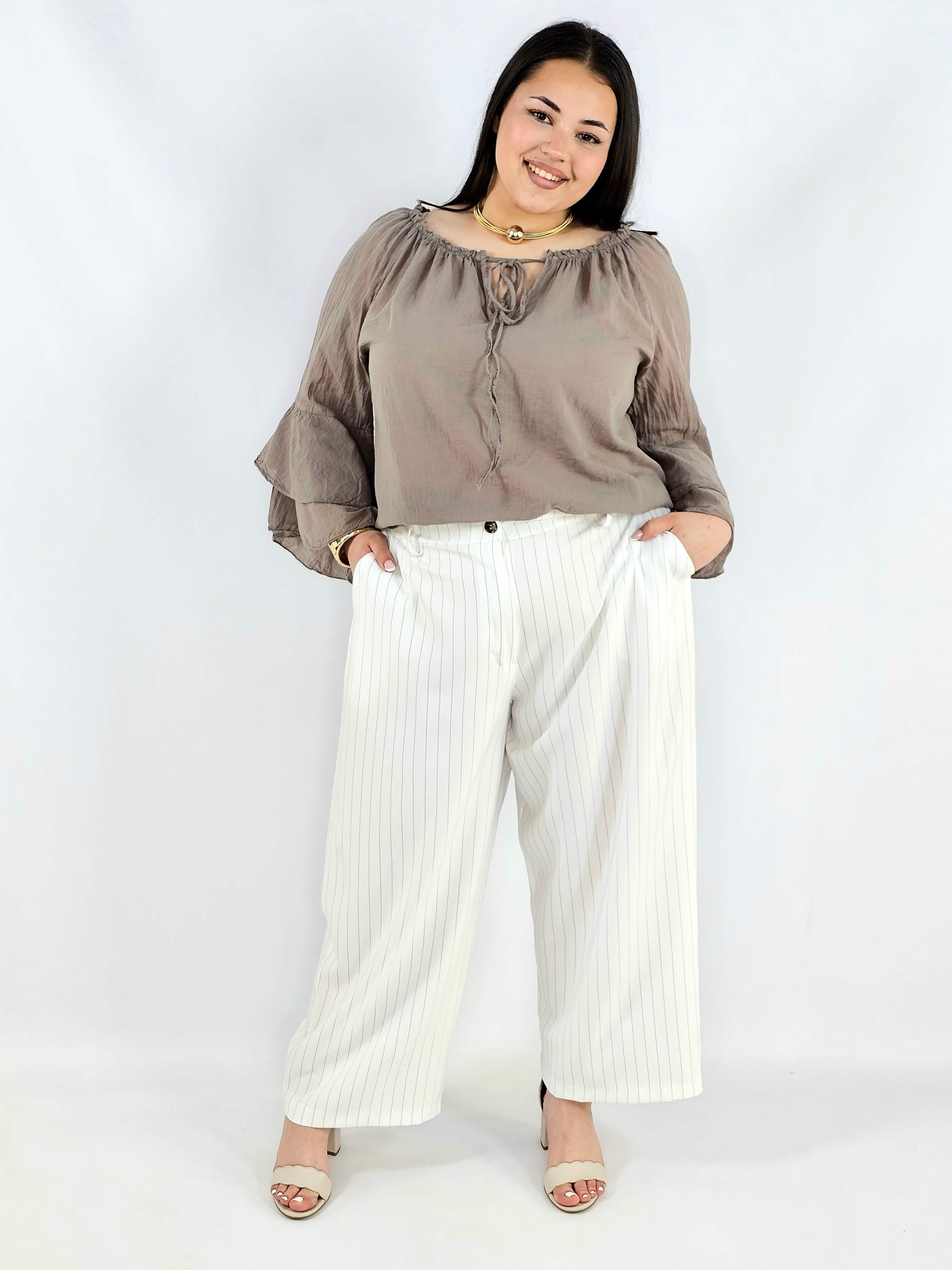 Bluzka plus size bawełniana hiszpanka lekka i przewiewna na wiosnę Stylowa XL