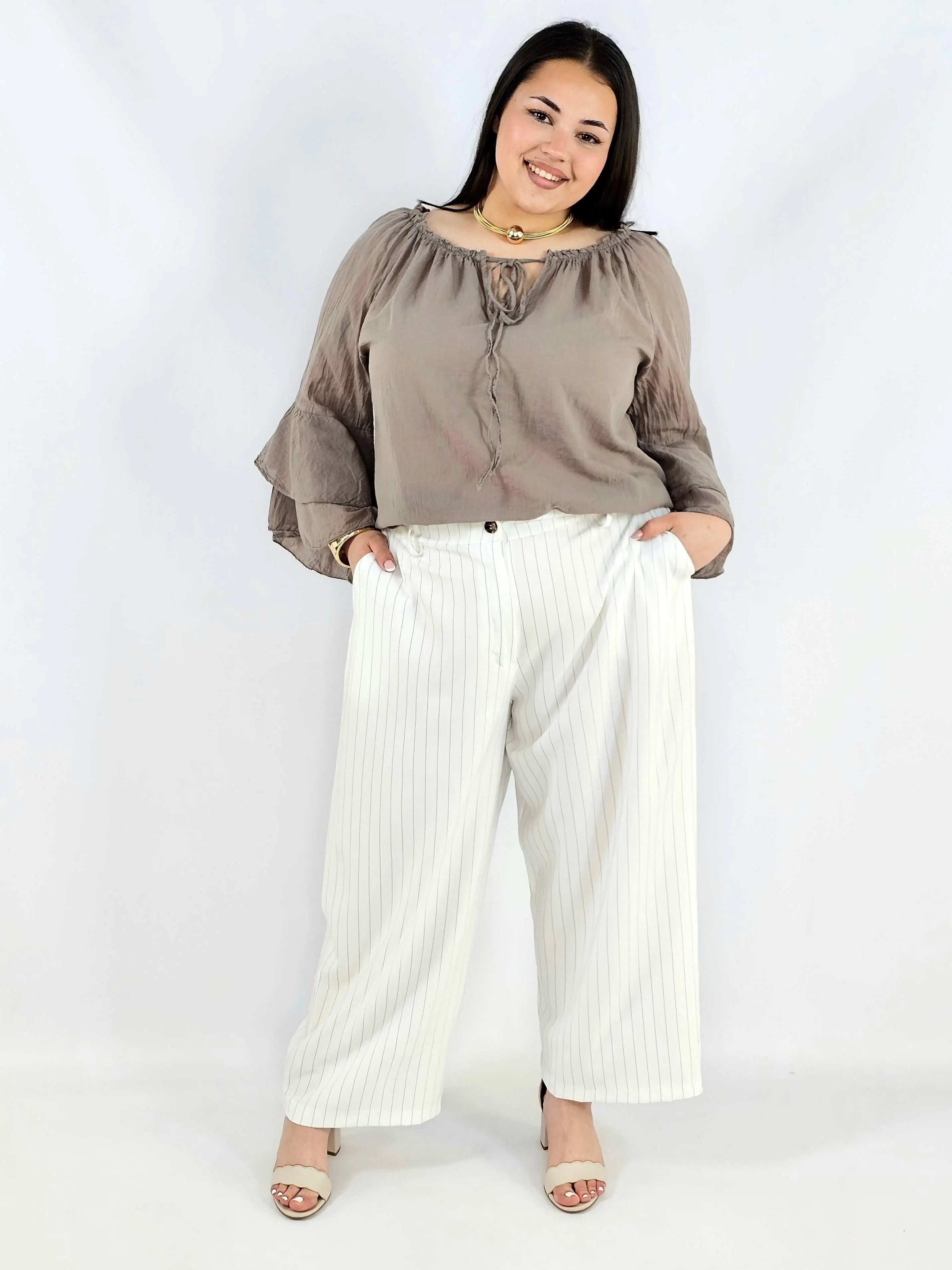 Bluzka plus size bawełniana hiszpanka lekka i przewiewna na wiosnę Stylowa XL
