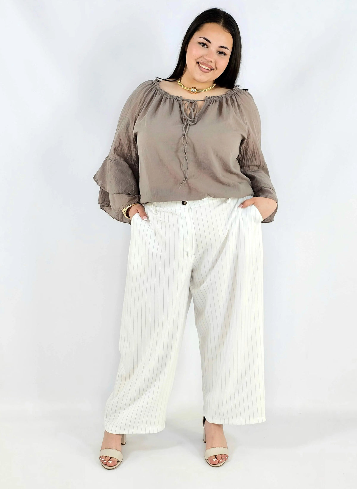 Bluzka plus size bawełniana hiszpanka lekka i przewiewna na wiosnę Stylowa XL