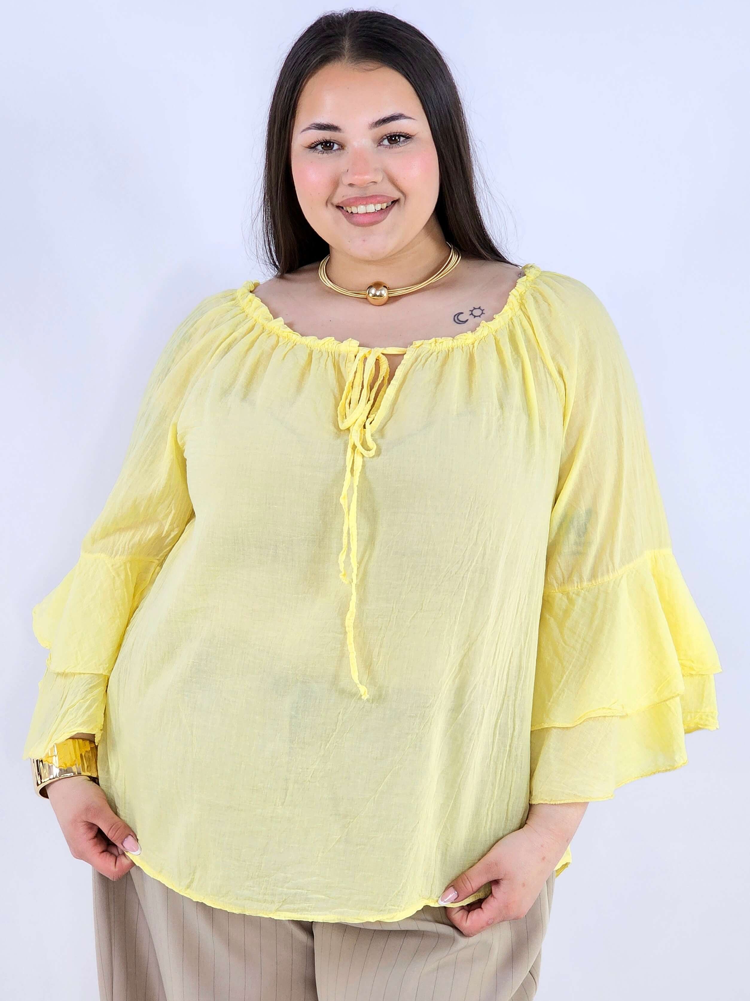 Bluzka plus size bawełniana hiszpanka lekka i przewiewna na wiosnę Stylowa XL