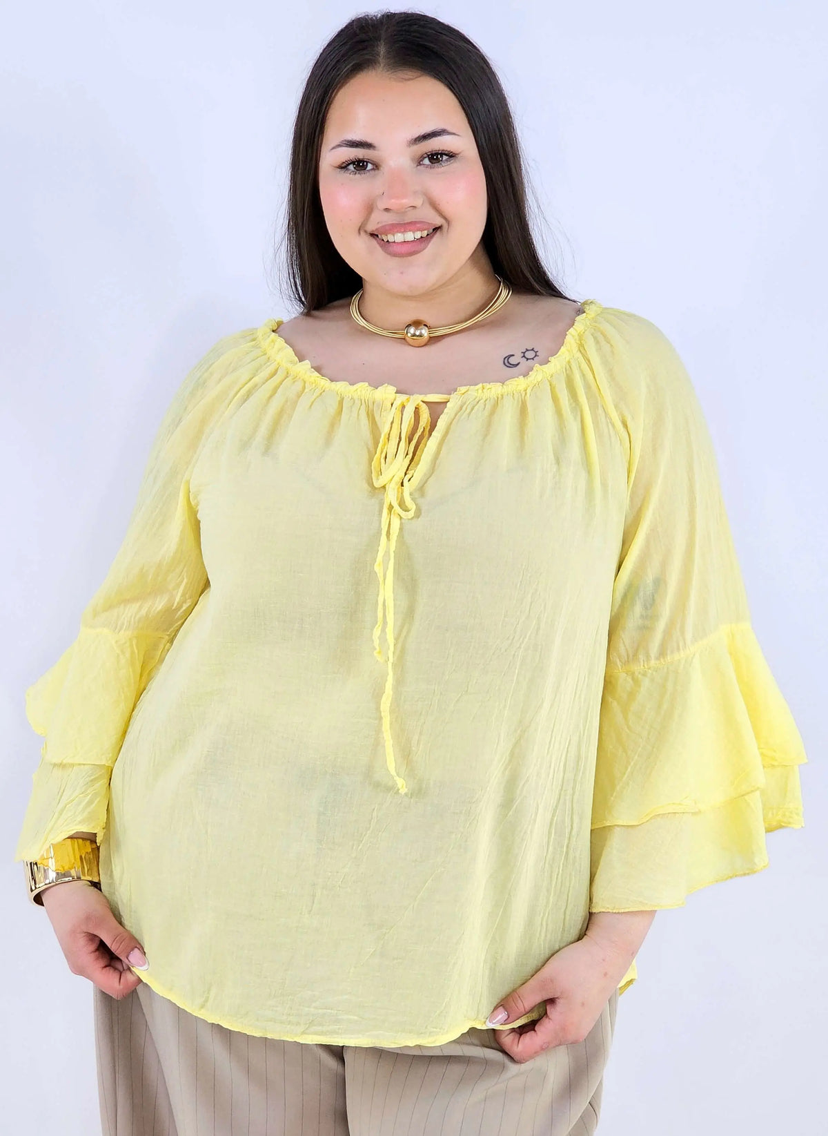 Bluzka plus size bawełniana hiszpanka lekka i przewiewna na wiosnę Stylowa XL