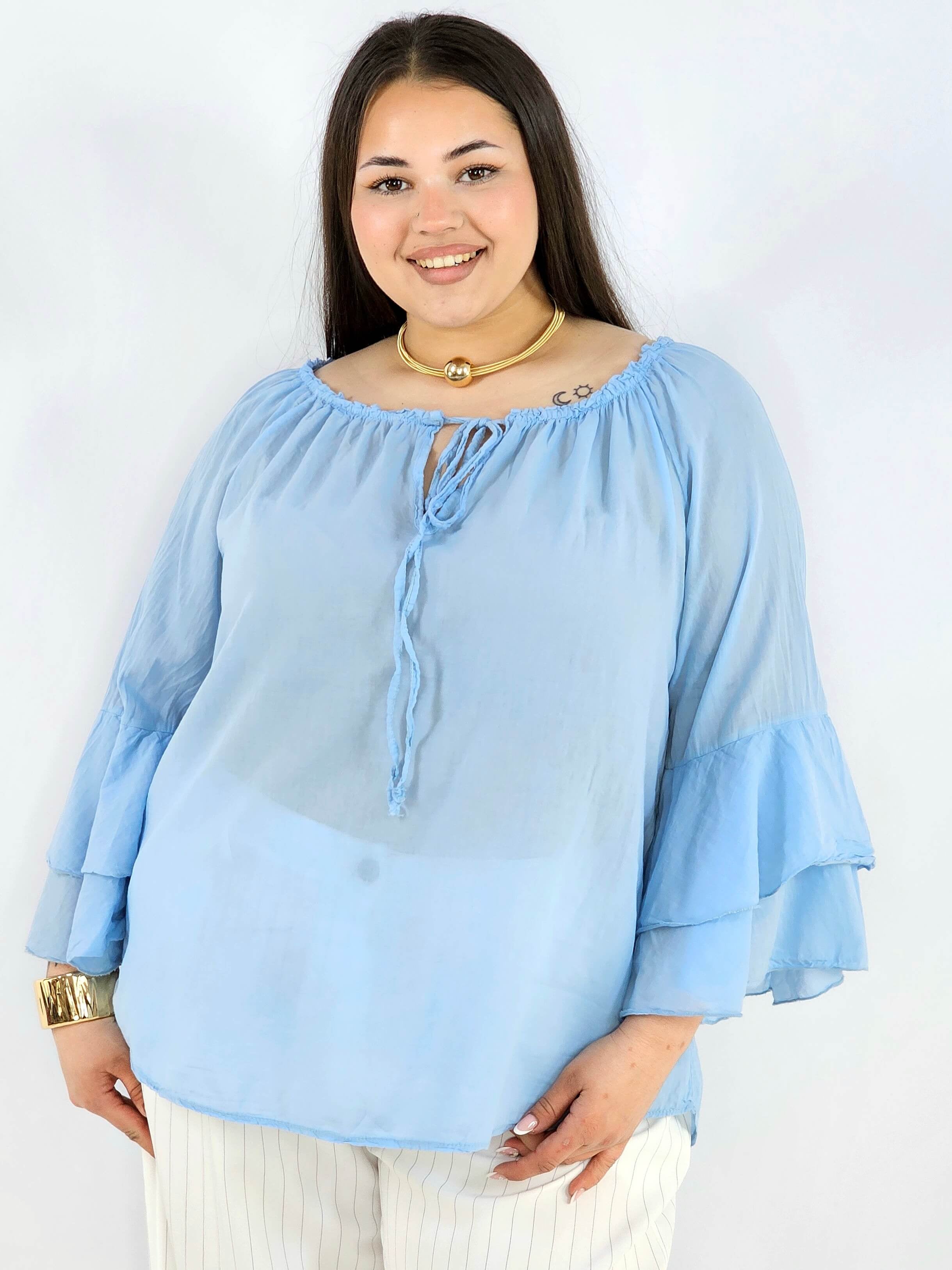 Bluzka plus size bawełniana hiszpanka lekka i przewiewna na wiosnę Stylowa XL