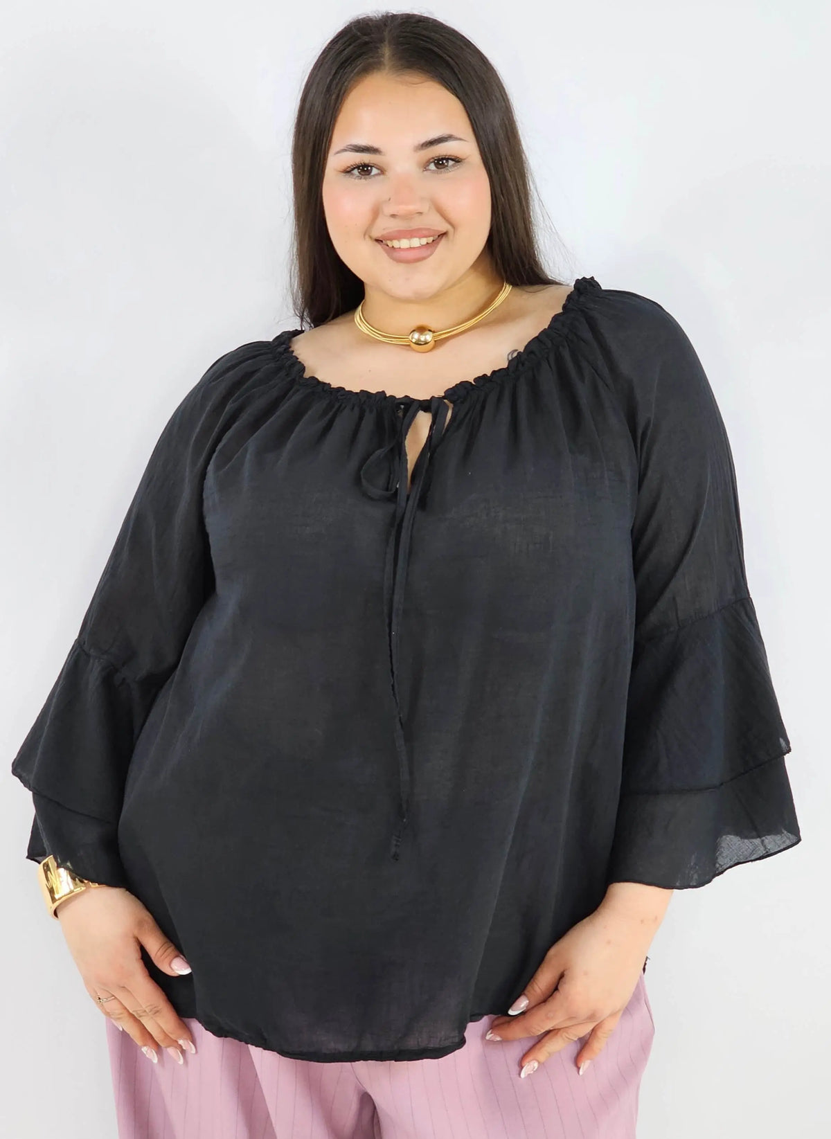 Bluzka plus size bawełniana hiszpanka lekka i przewiewna na wiosnę Stylowa XL