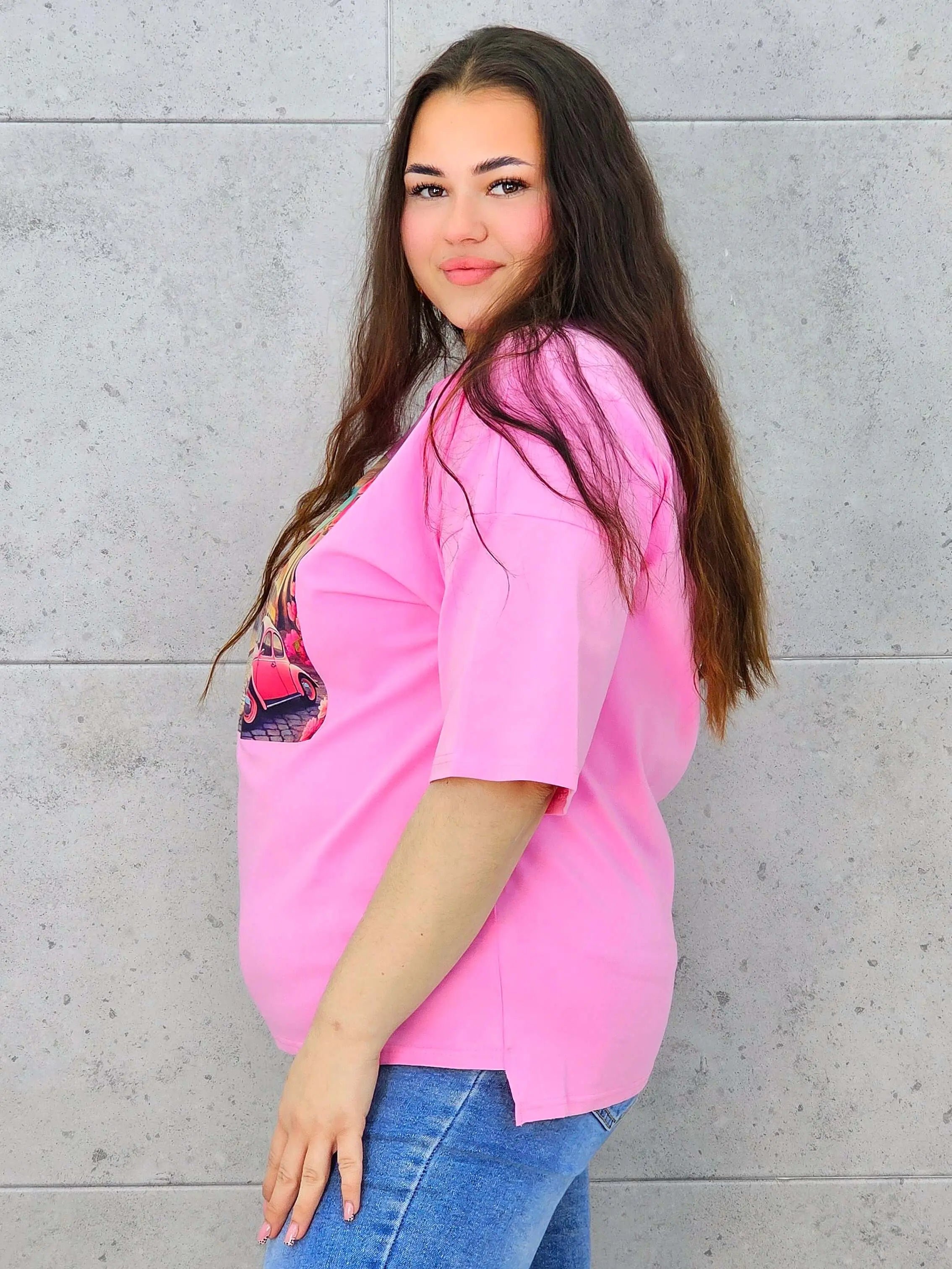 Bluzka plus size z nadrukiem – stylowy T-shirt XXL Stylowa XL