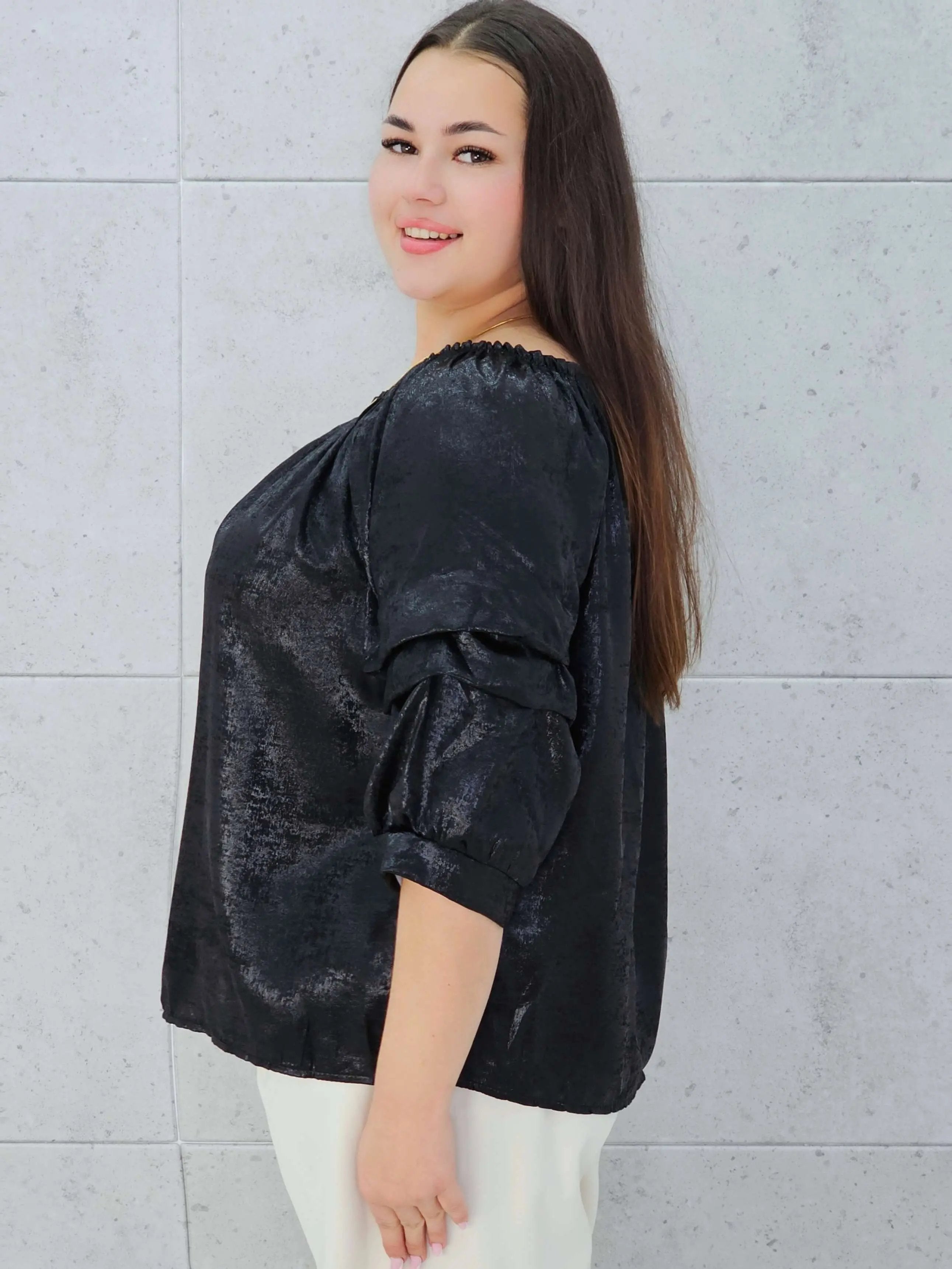 Bluzka z Efektem Błysku Stylowa XL