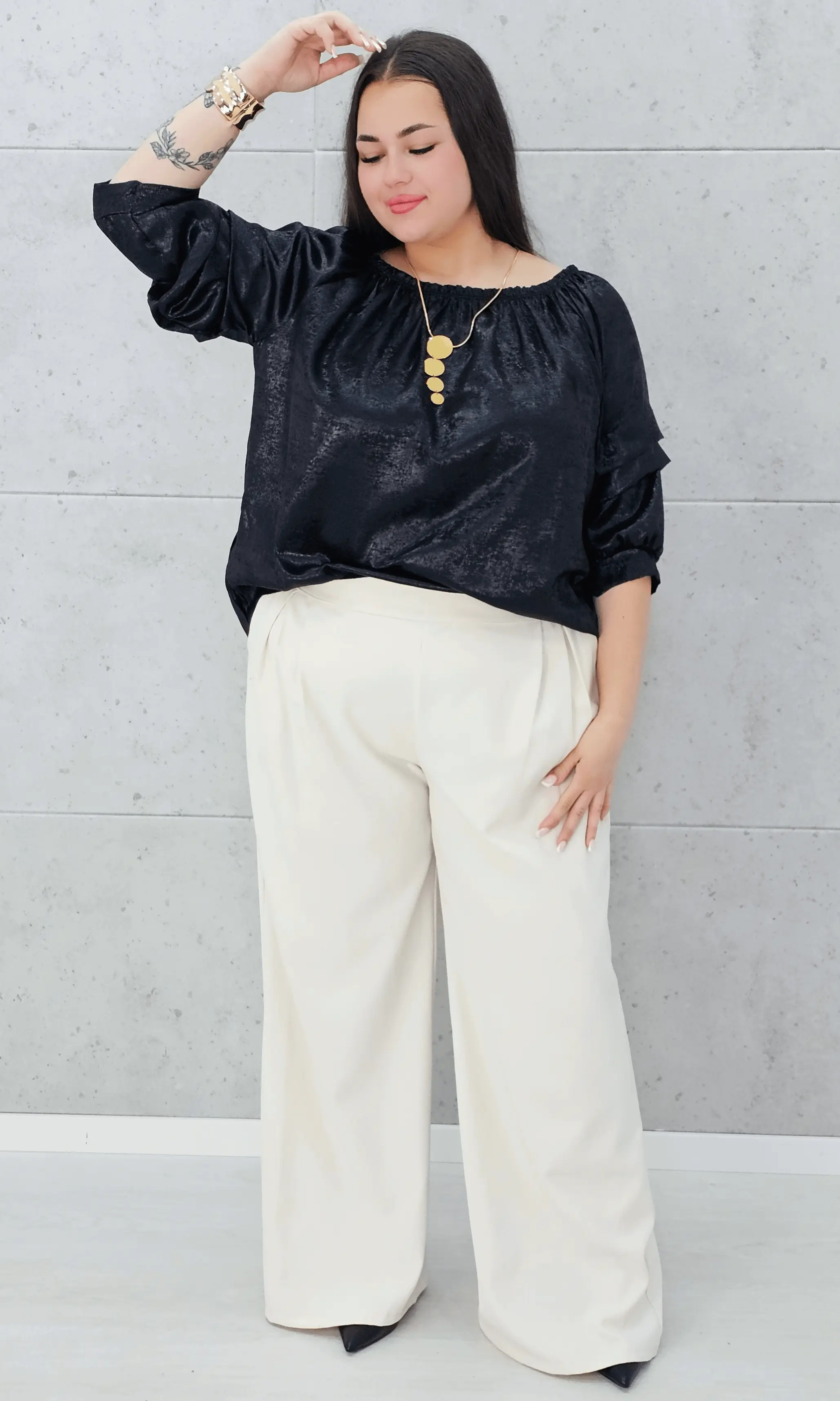 Bluzka z Efektem Błysku Stylowa XL