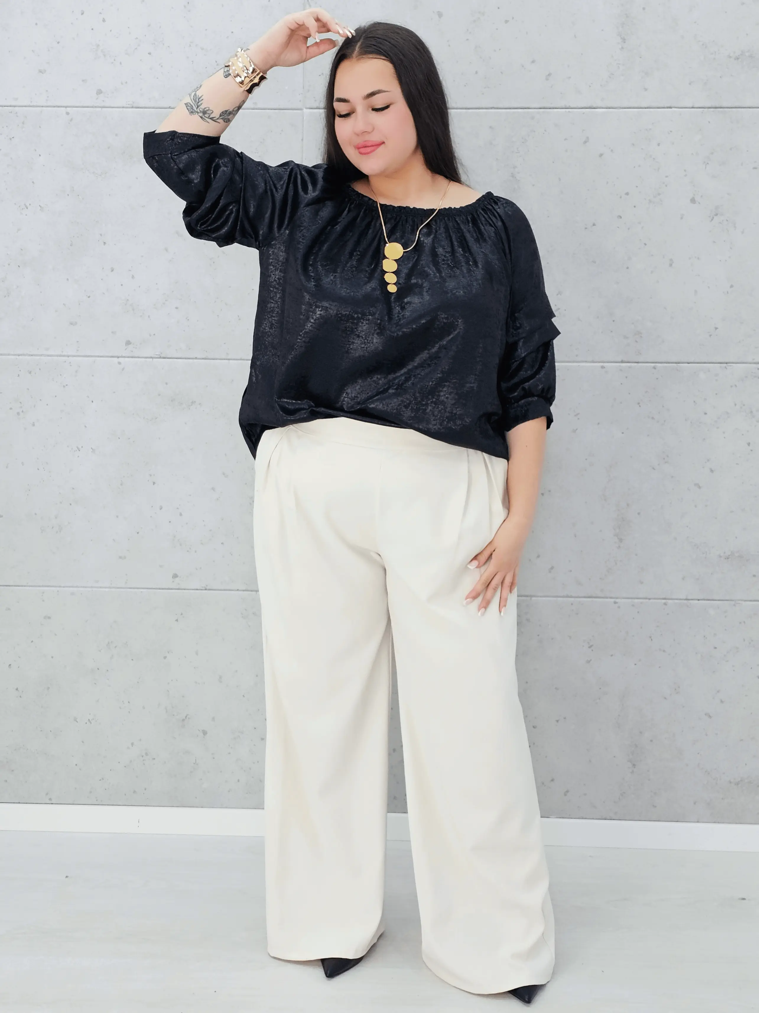 Bluzka z Efektem Błysku Stylowa XL