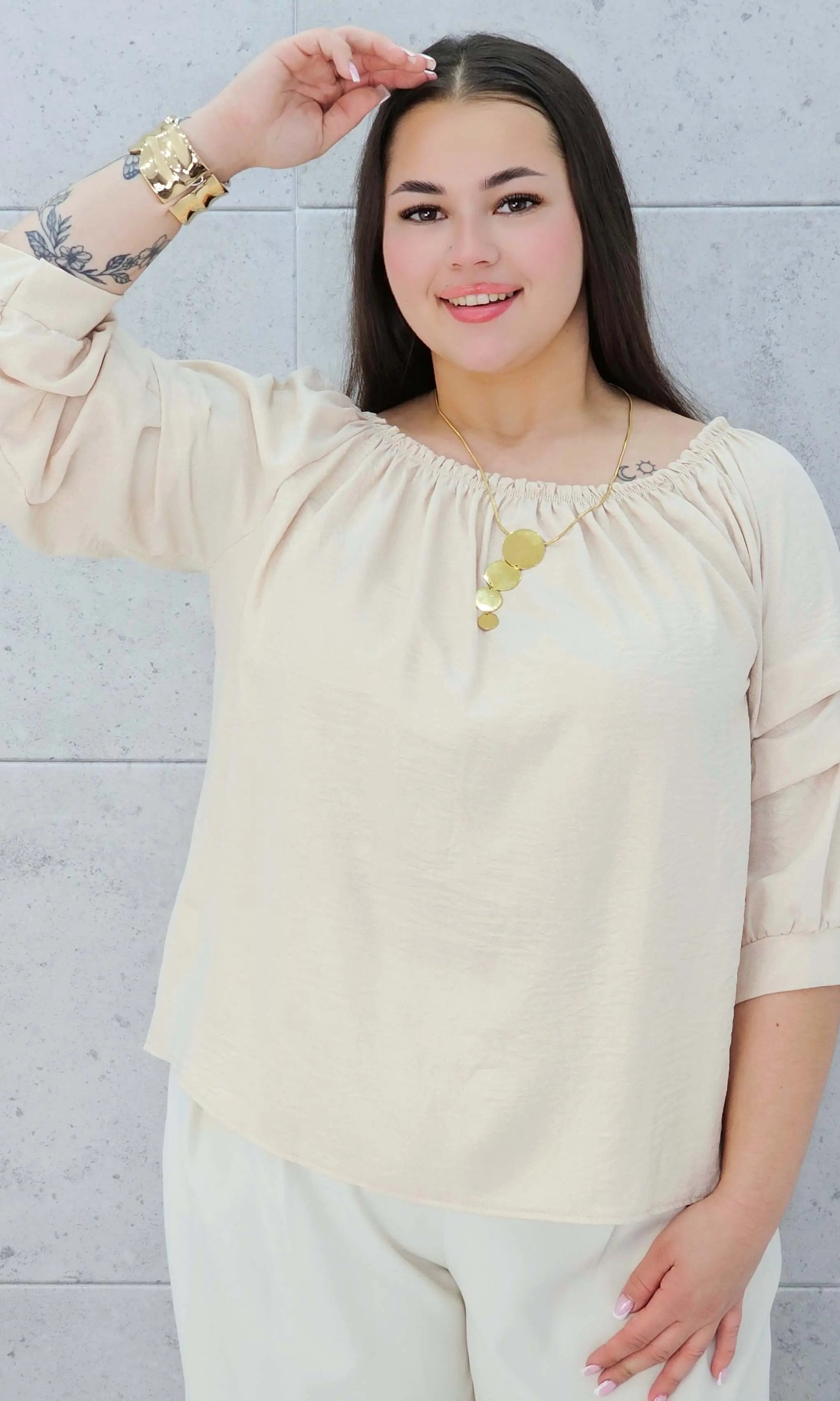 Bluzka z Efektem Błysku Stylowa XL