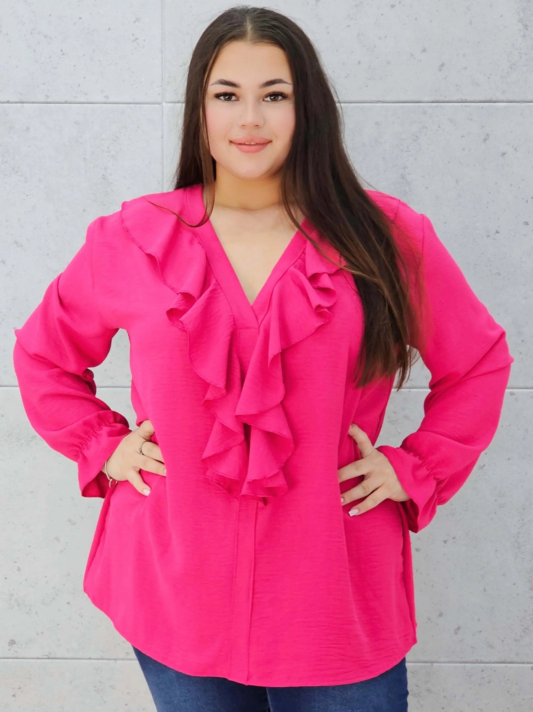 Bluzka z falbanami Stylowa XL