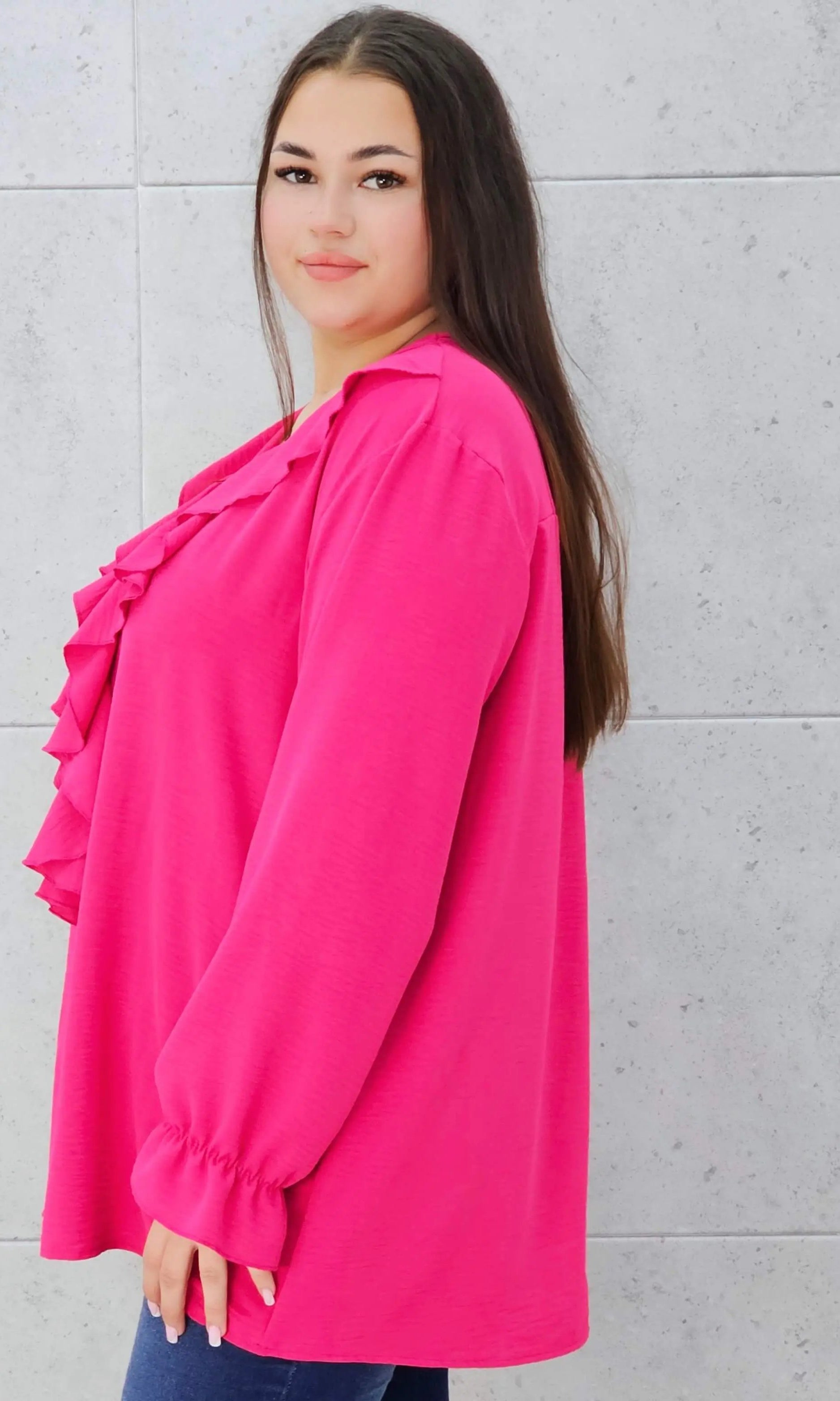 Bluzka z falbanami Stylowa XL