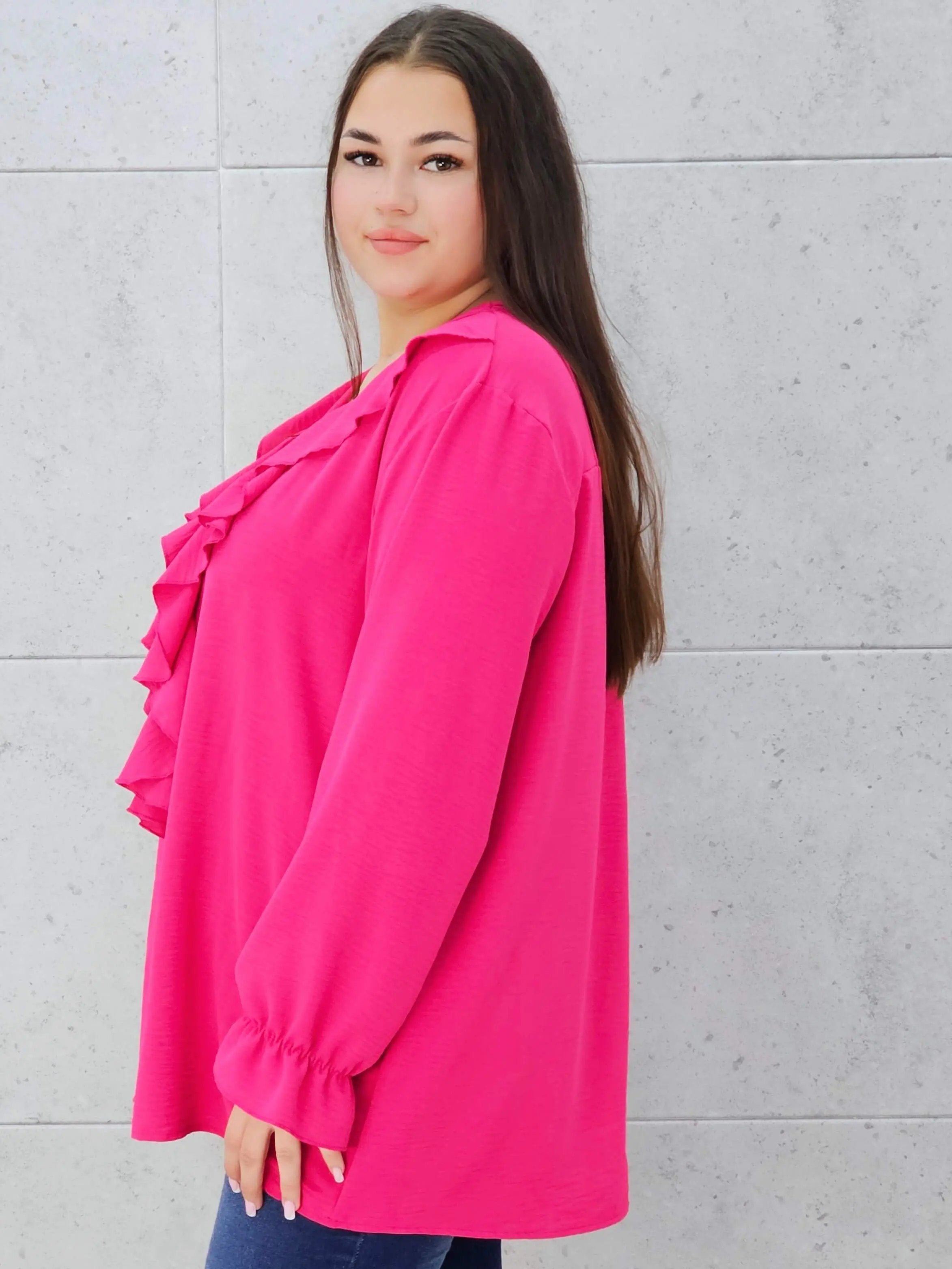 Bluzka z falbanami Stylowa XL