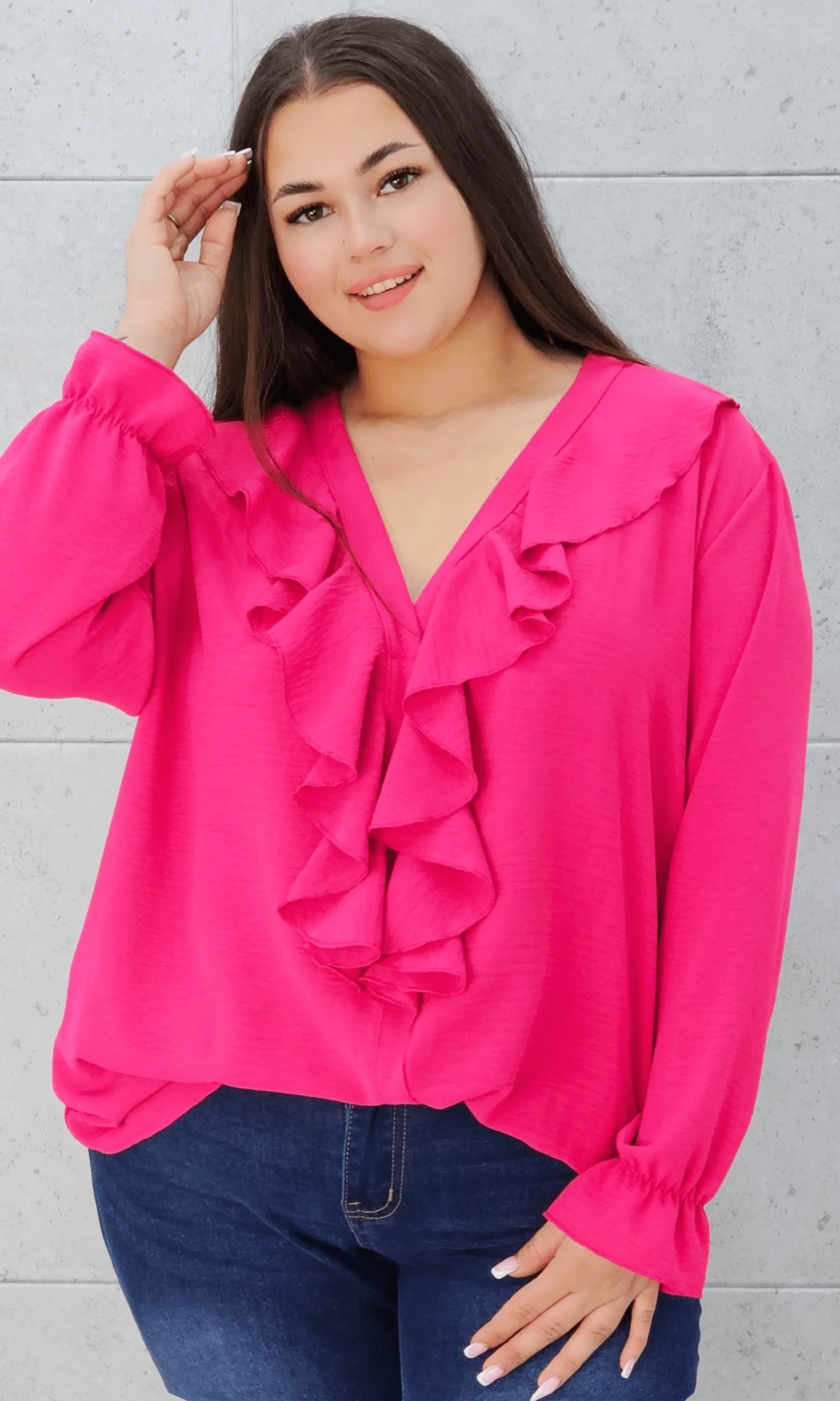 Bluzka z falbanami Stylowa XL