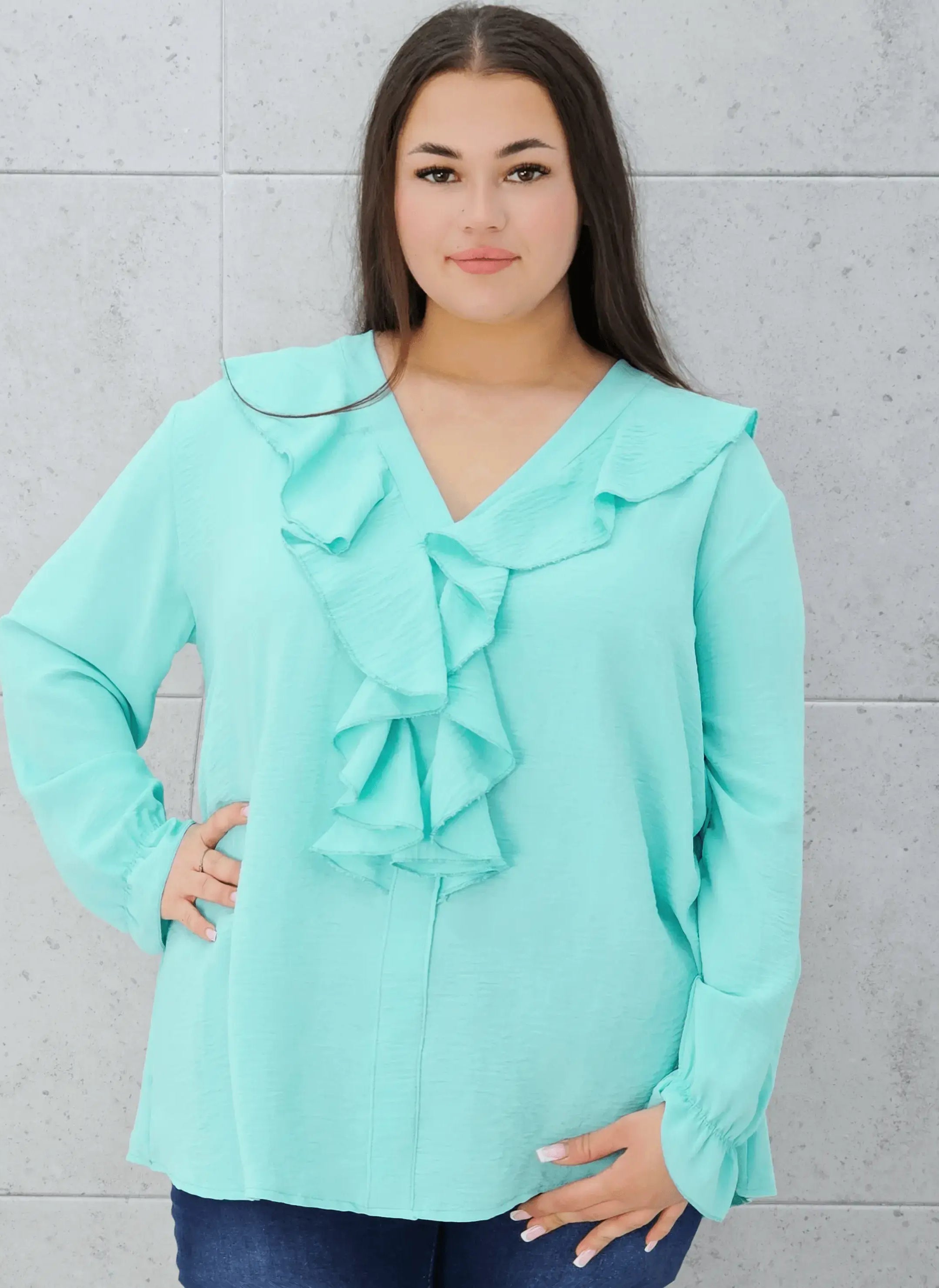 Bluzka z falbanami Stylowa XL