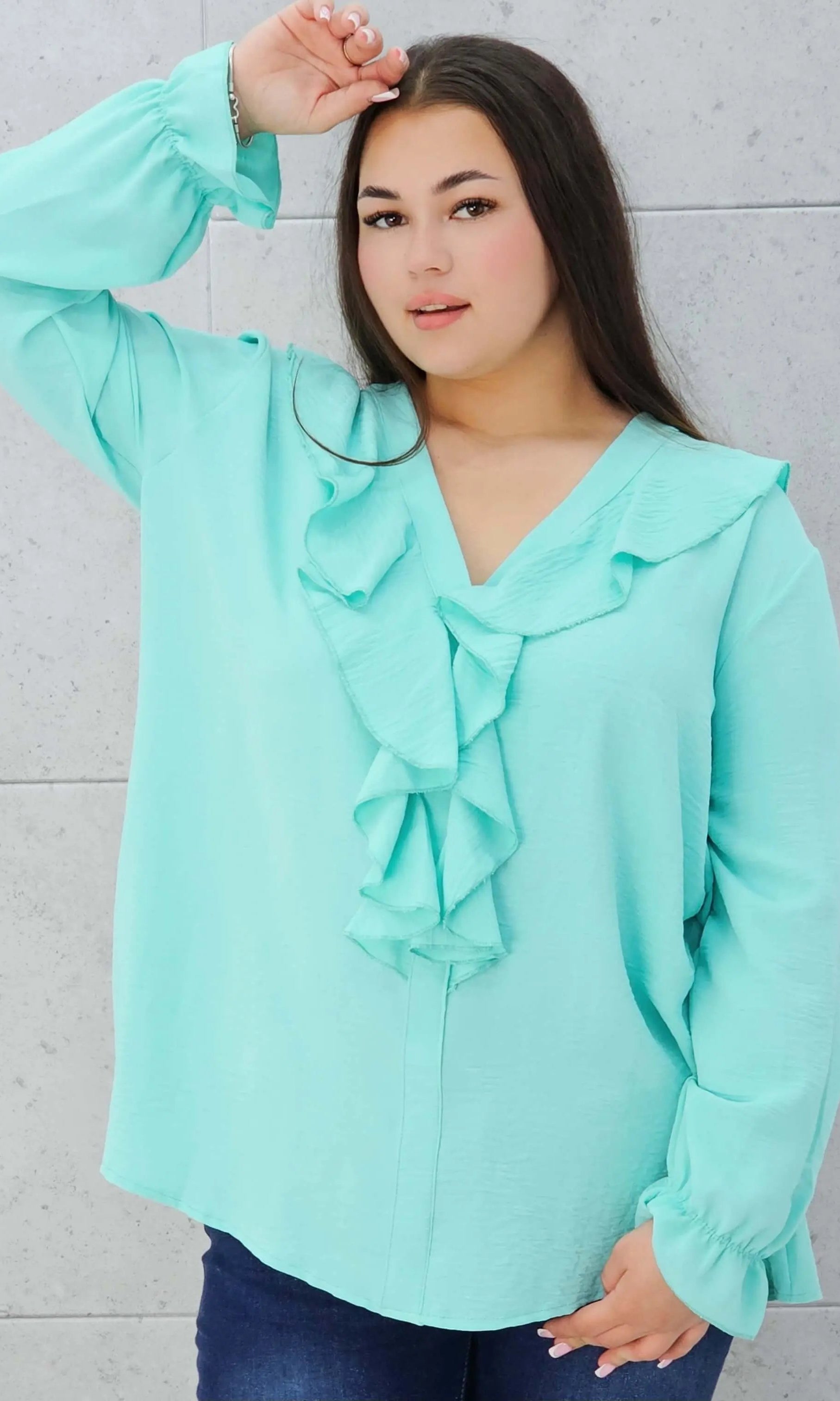 Bluzka z falbanami Stylowa XL