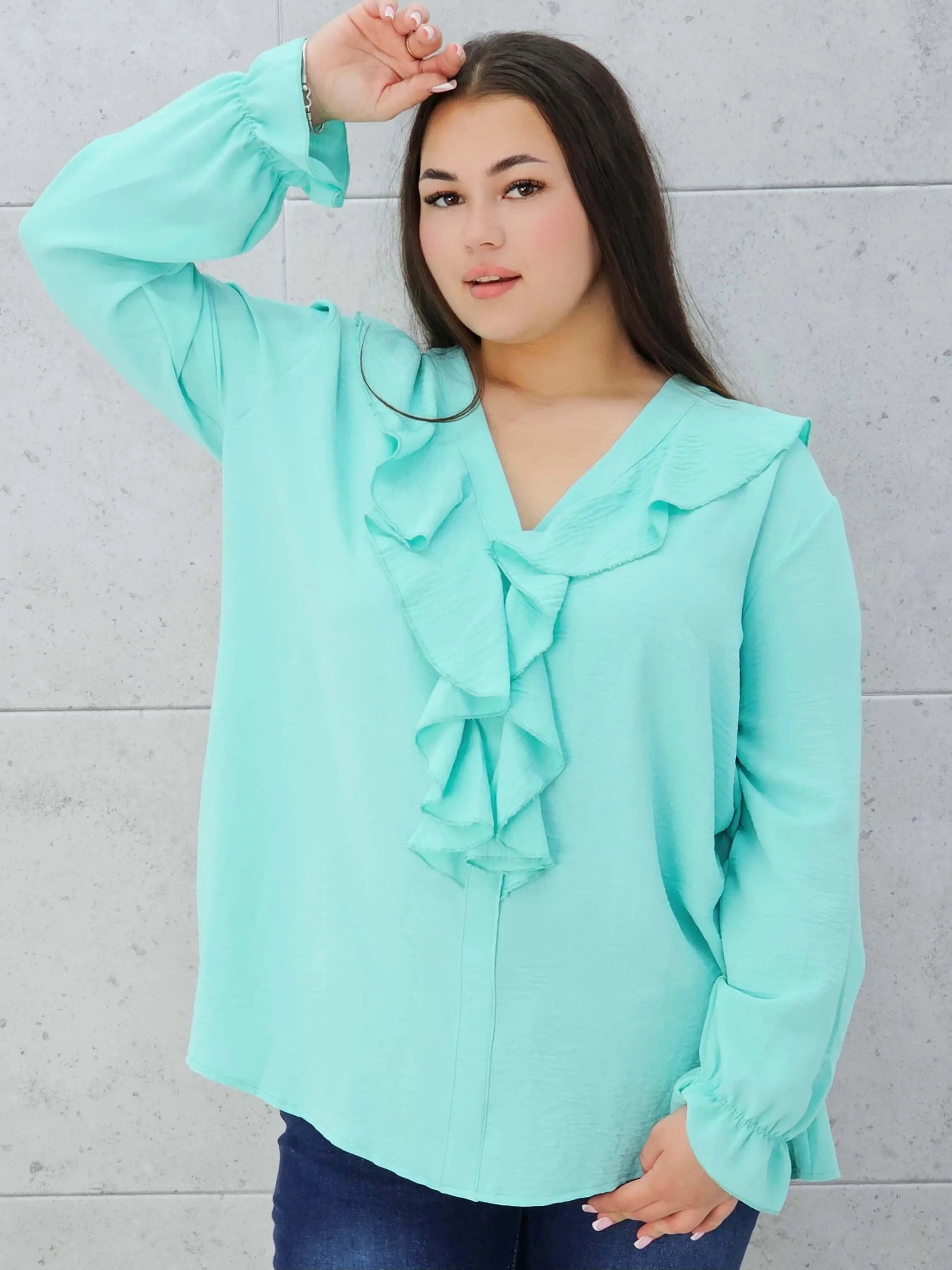 Bluzka z falbanami Stylowa XL