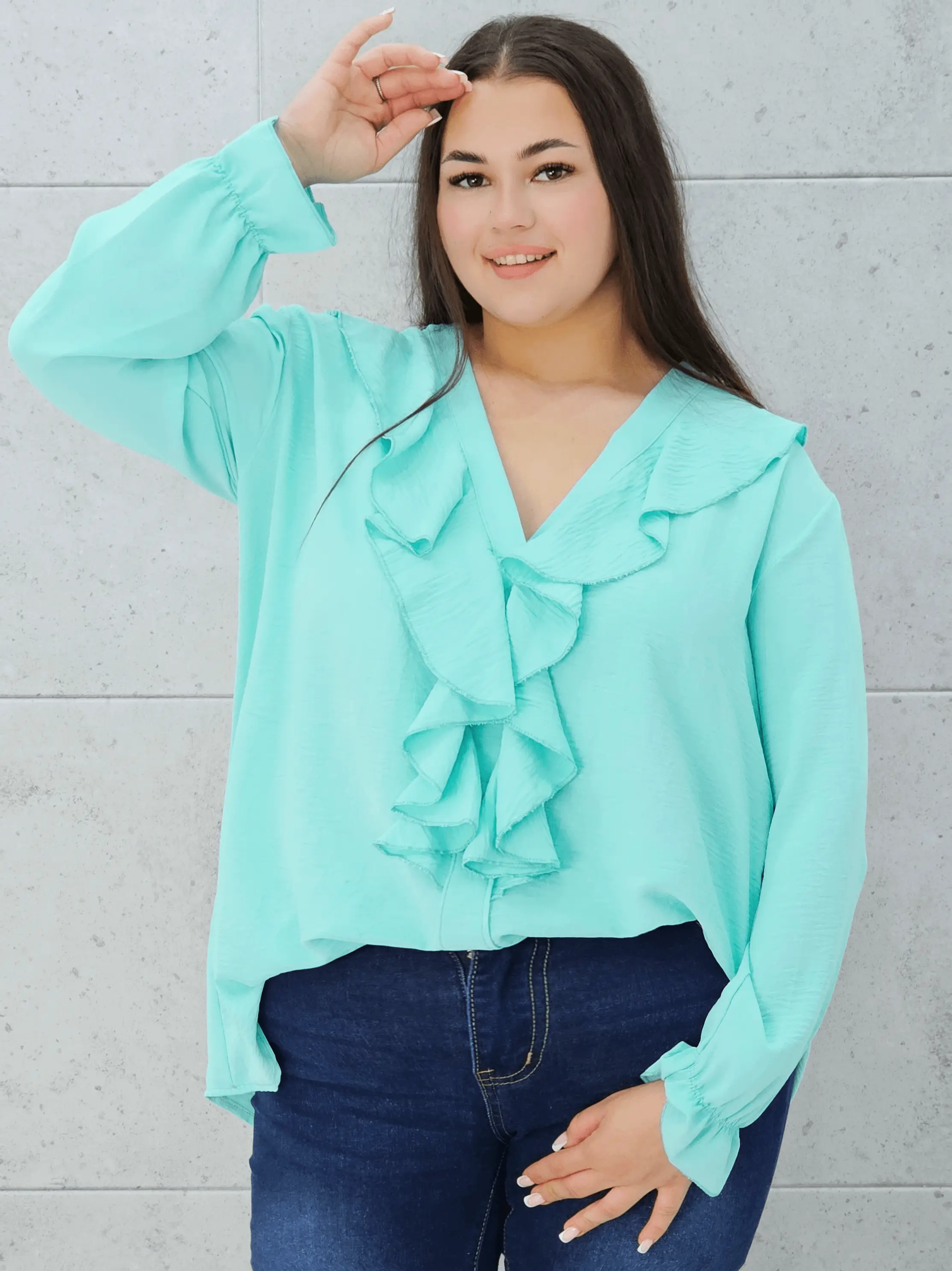 Bluzka z falbanami Stylowa XL