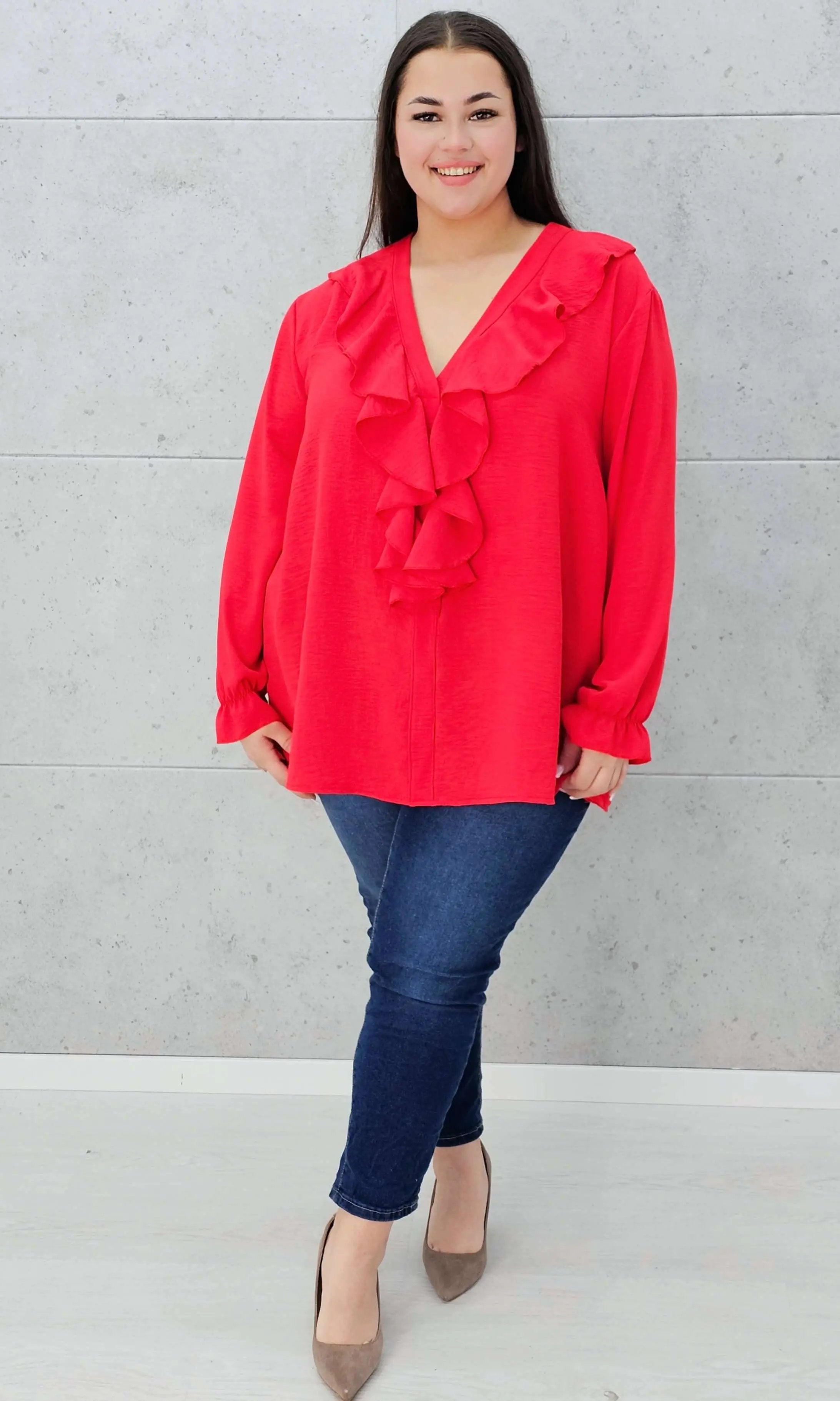 Bluzka z falbanami Stylowa XL