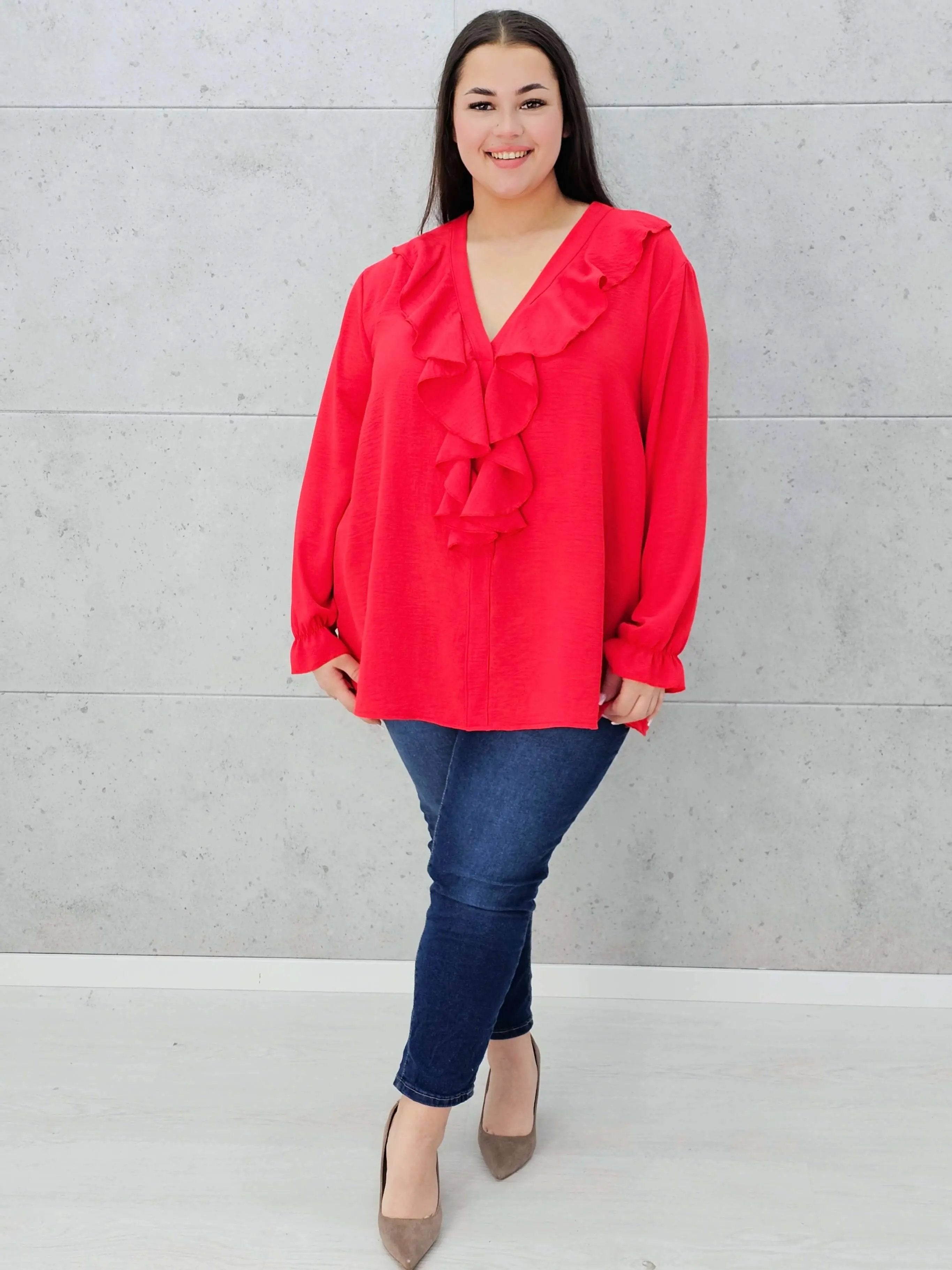 Bluzka z falbanami Stylowa XL