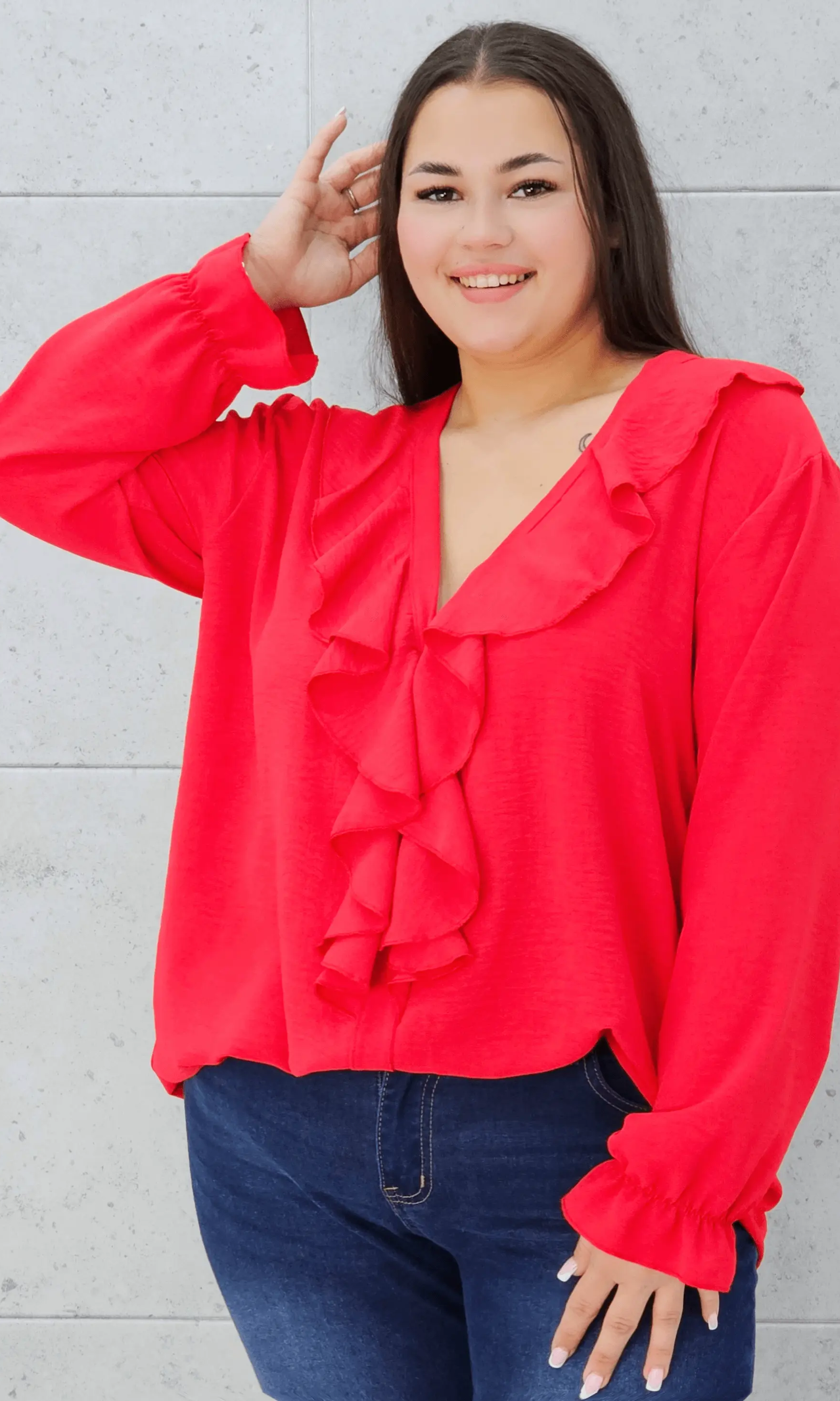 Bluzka z falbanami Stylowa XL