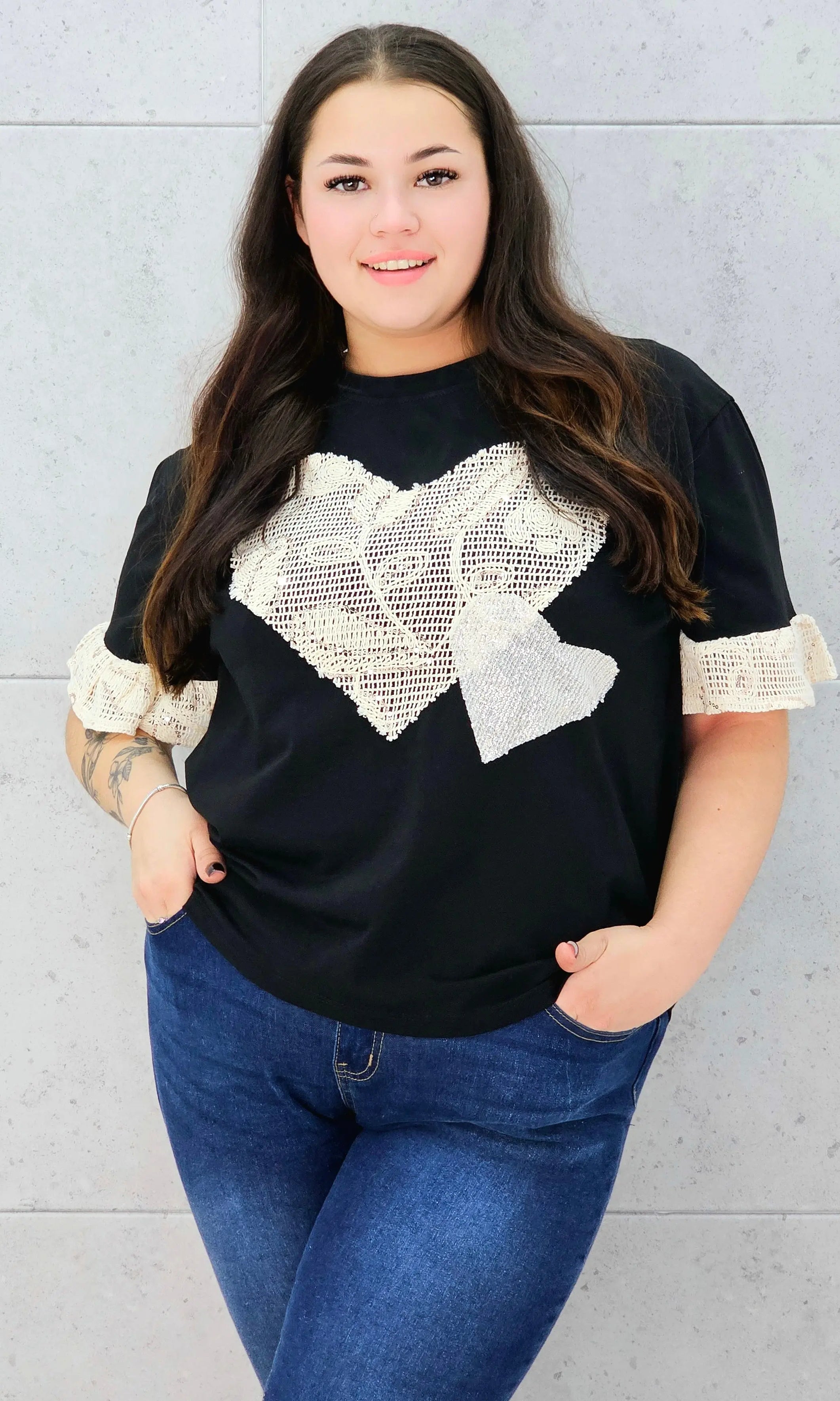 czarna bluzka w całości