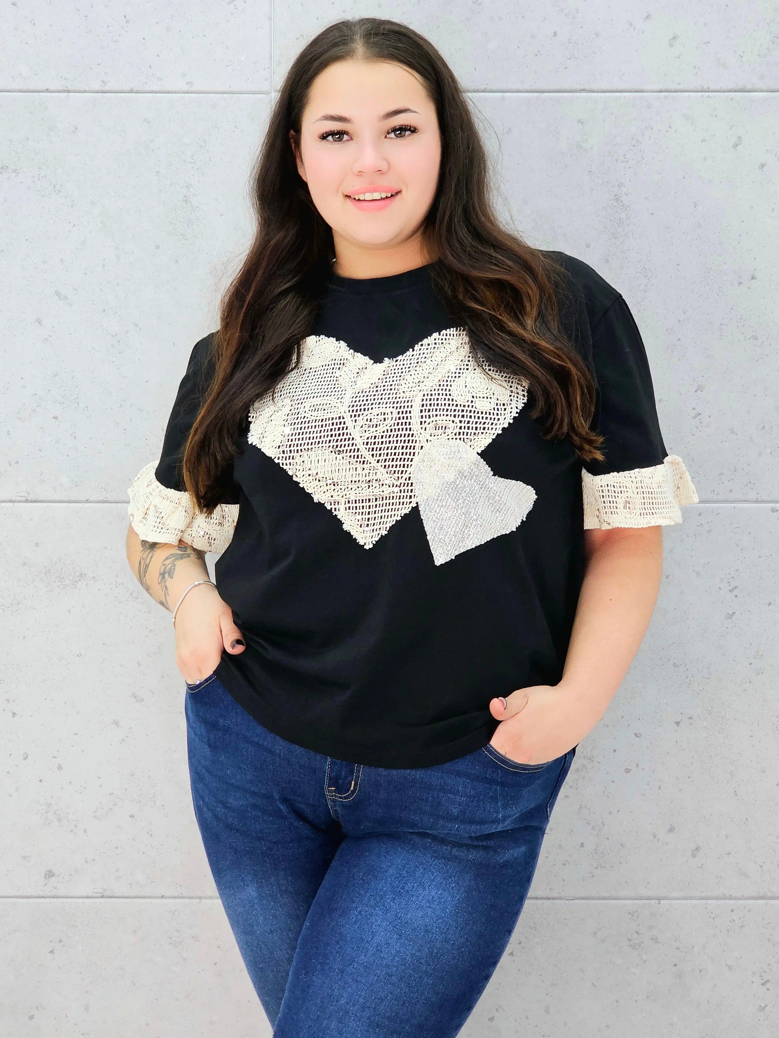 czarna bluzka w całości