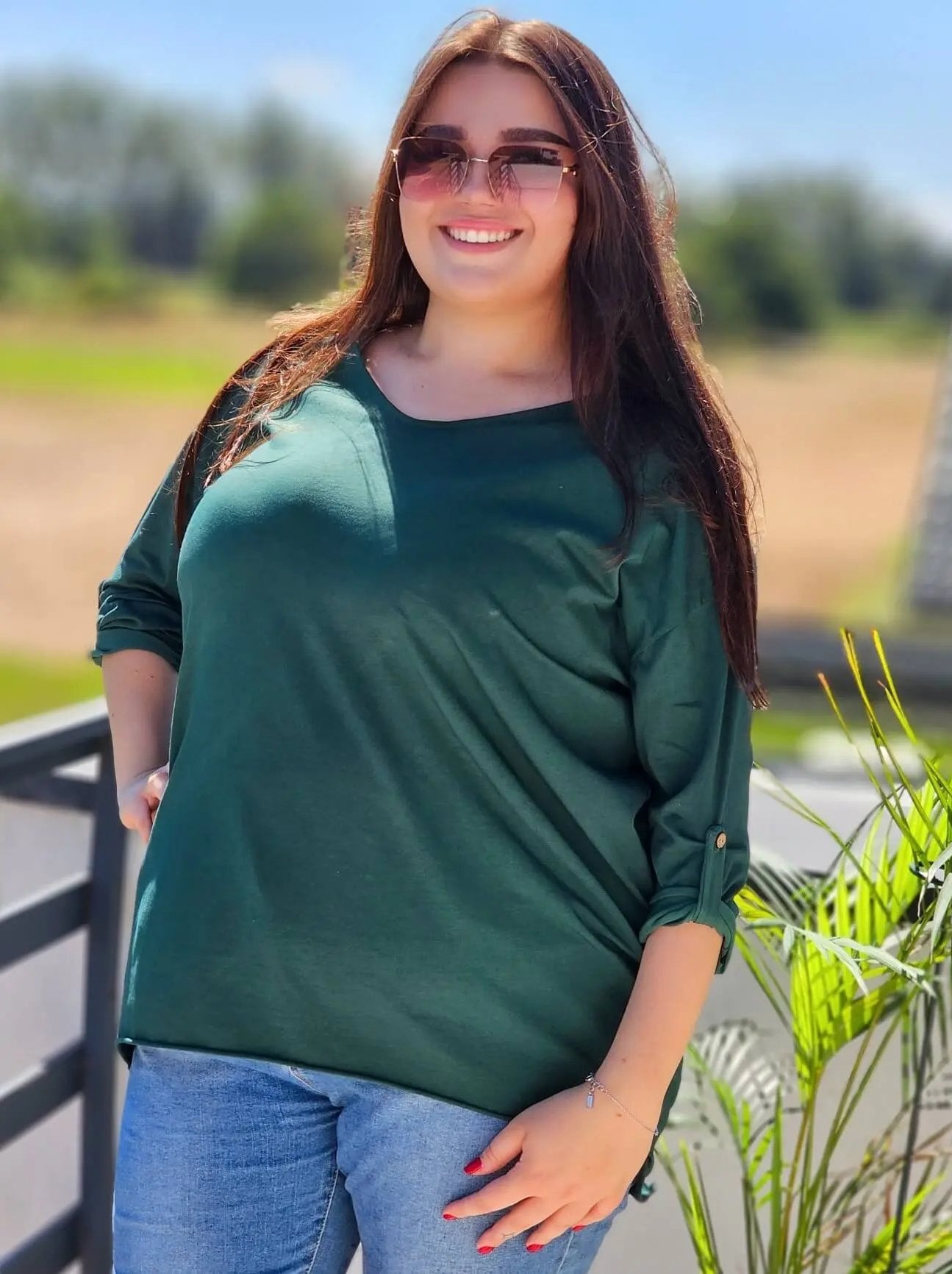 Bluzka z ozdobnym wiązaniem na plecach Stylowa XL