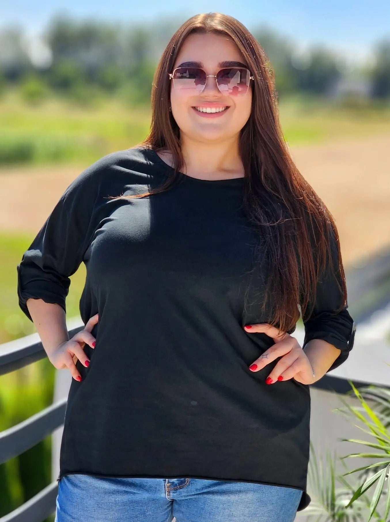 Bluzka z ozdobnym wiązaniem na plecach Stylowa XL