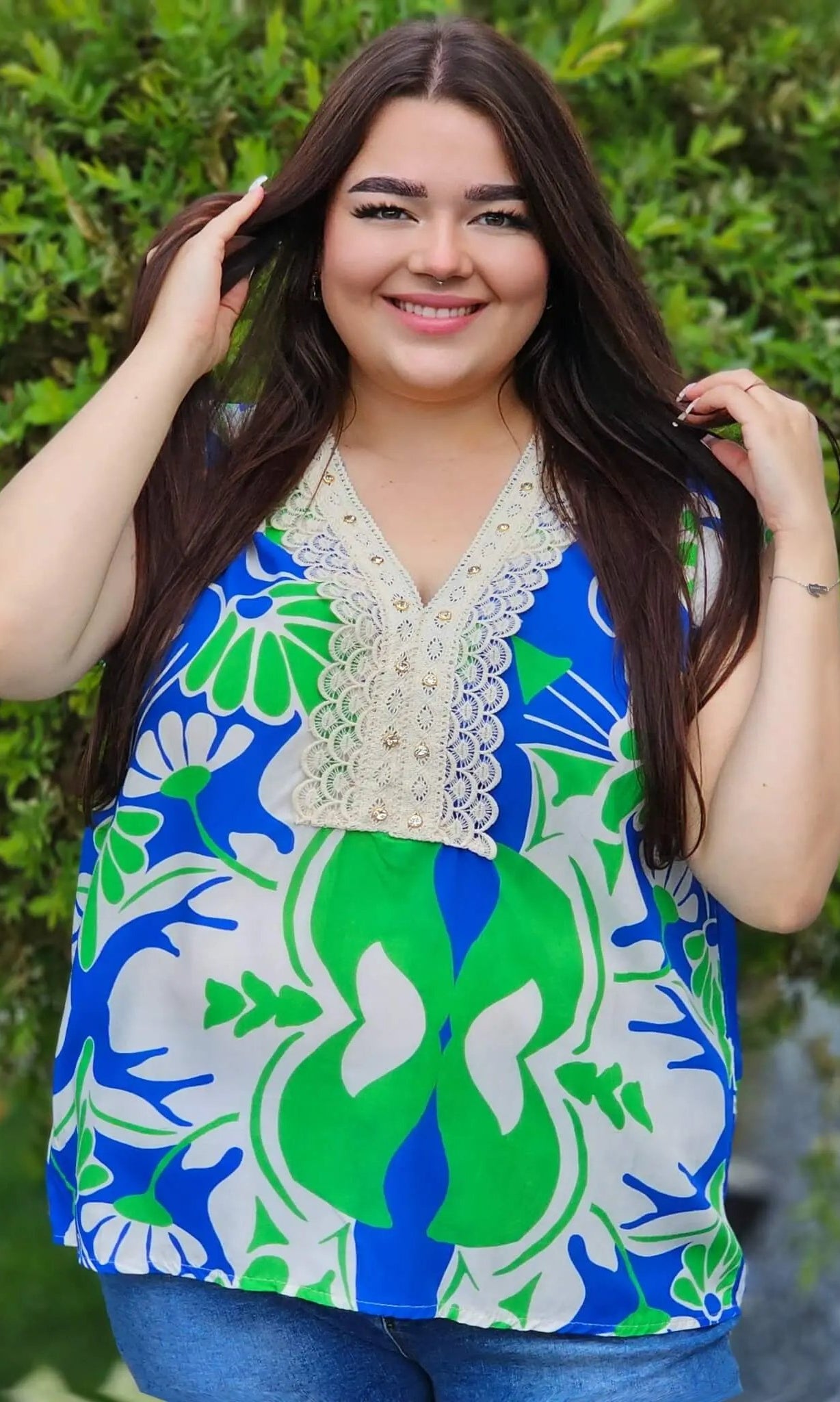 Bluzka z wzorem po całości Stylowa XL