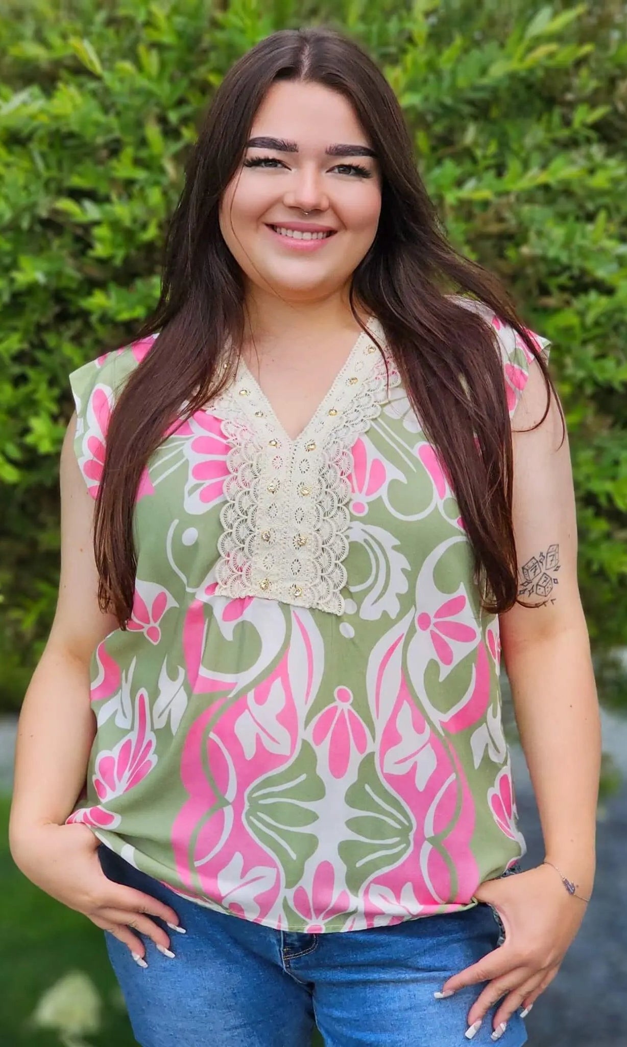 Bluzka z wzorem po całości Stylowa XL