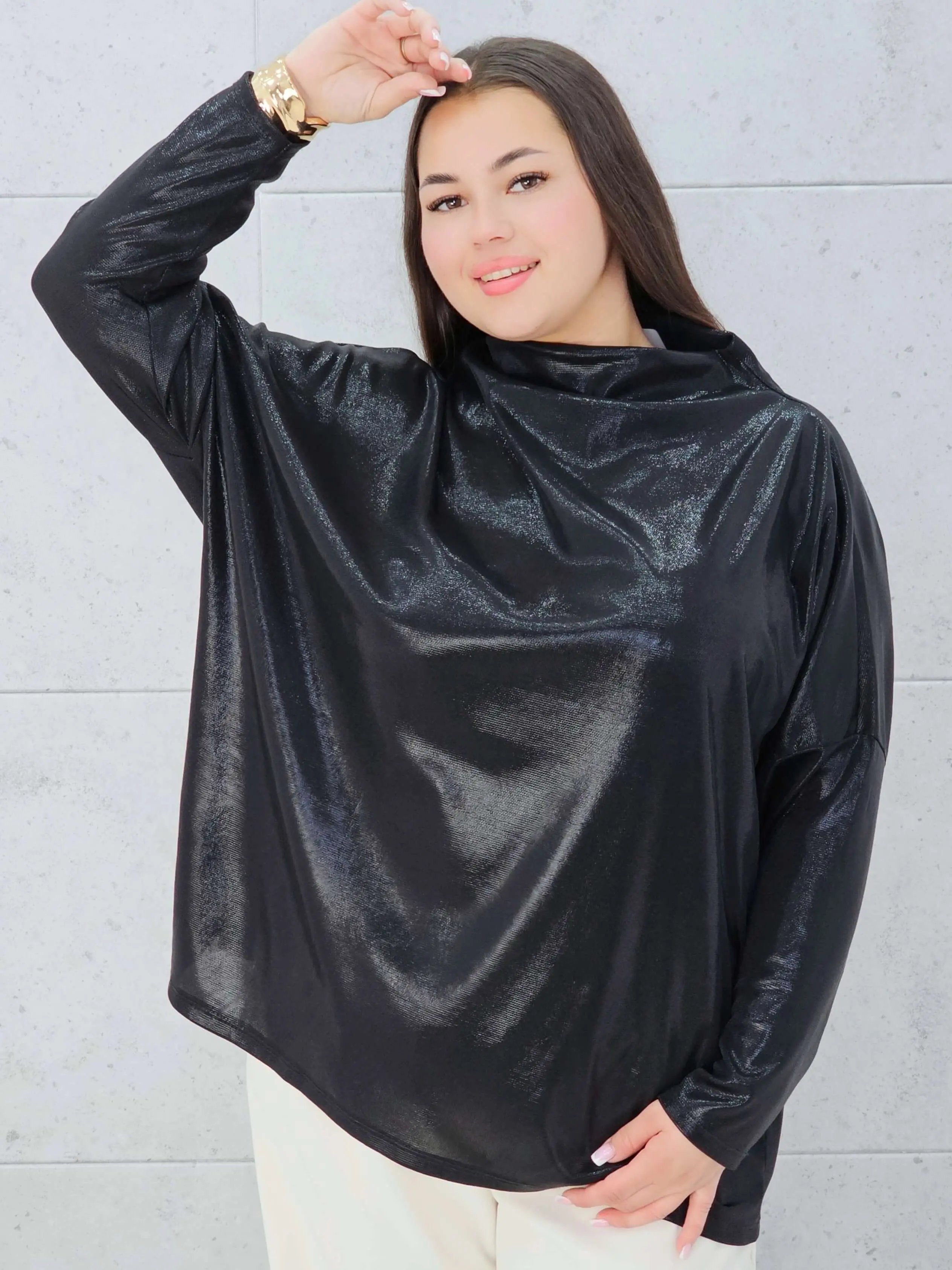 Bluzka złota z połyskiem Stylowa XL