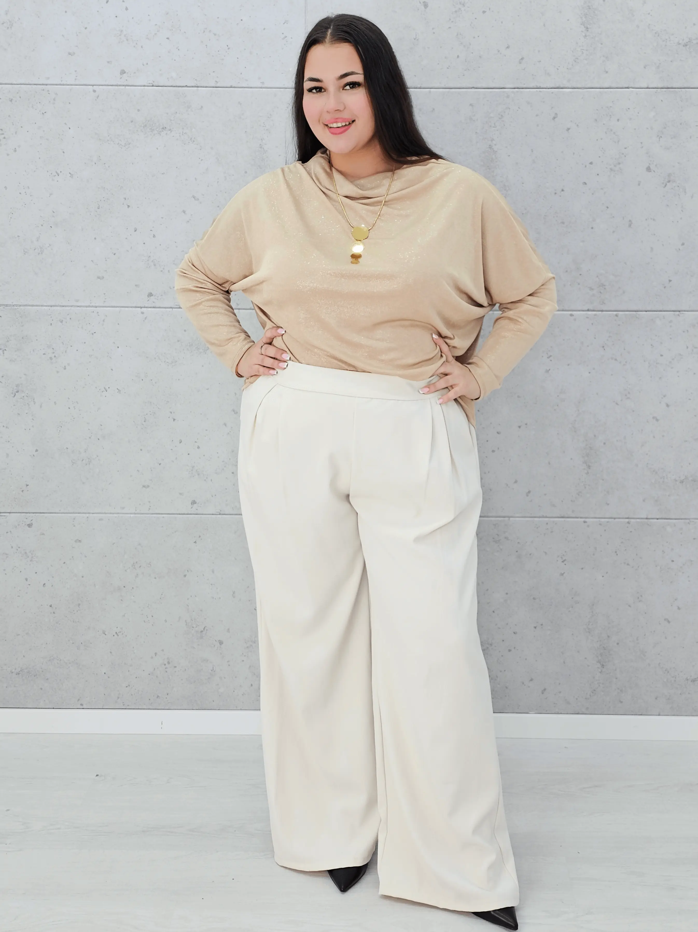 Bluzka złota z połyskiem Stylowa XL