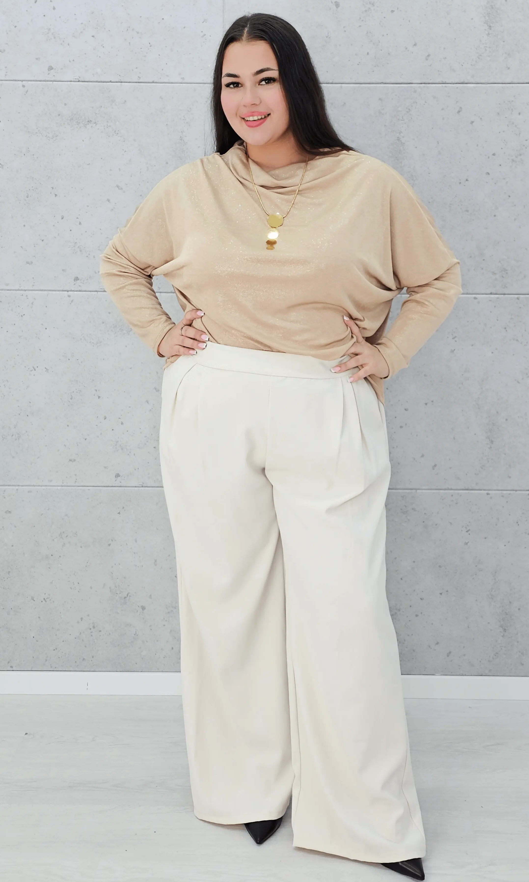 Bluzka złota z połyskiem Stylowa XL