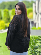 Czarna bluza z nadrukiem balerinek Stylowa XL