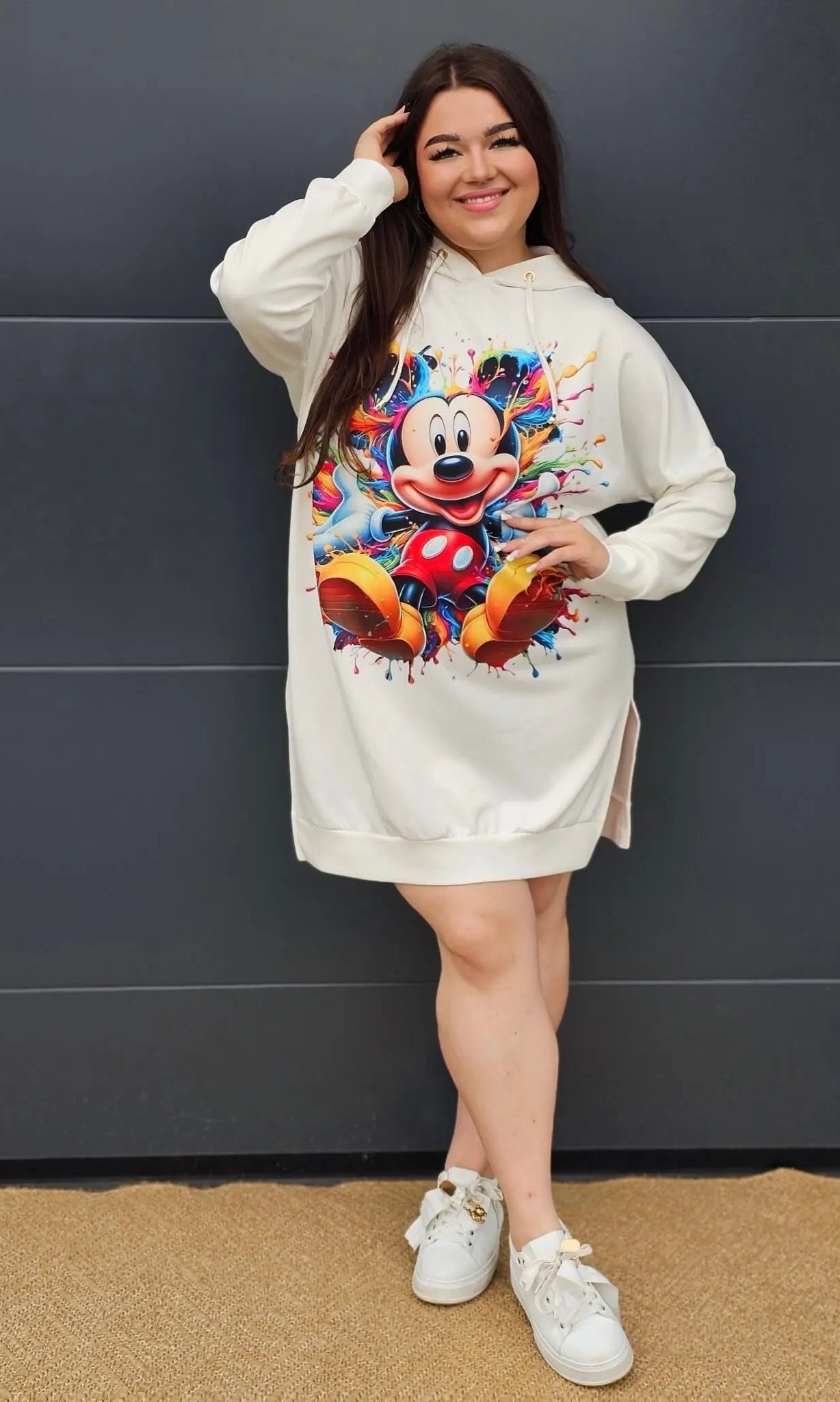 Damska bluza oversize z nadrukiem Stylowa XL