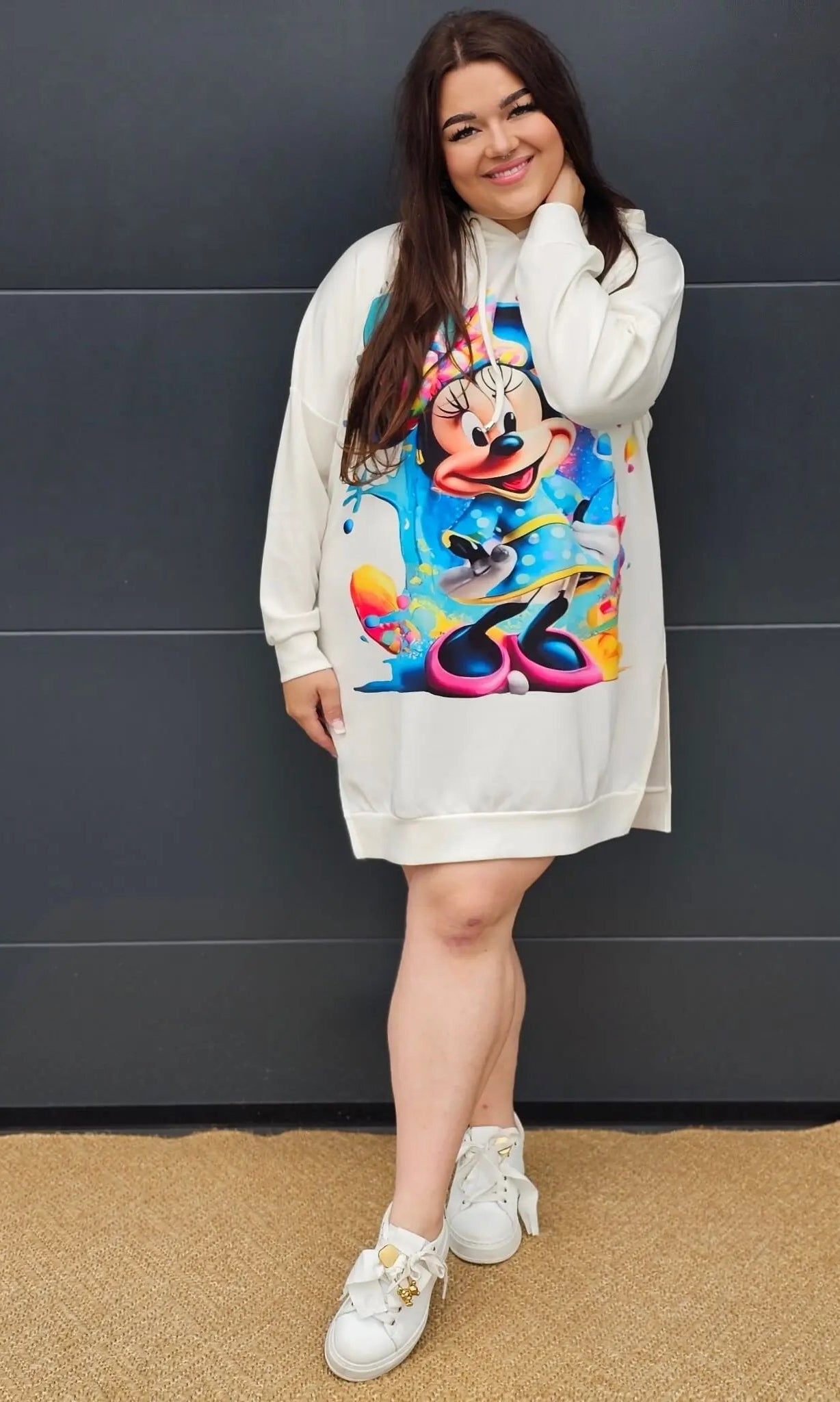 Damska bluza oversize z nadrukiem Stylowa XL