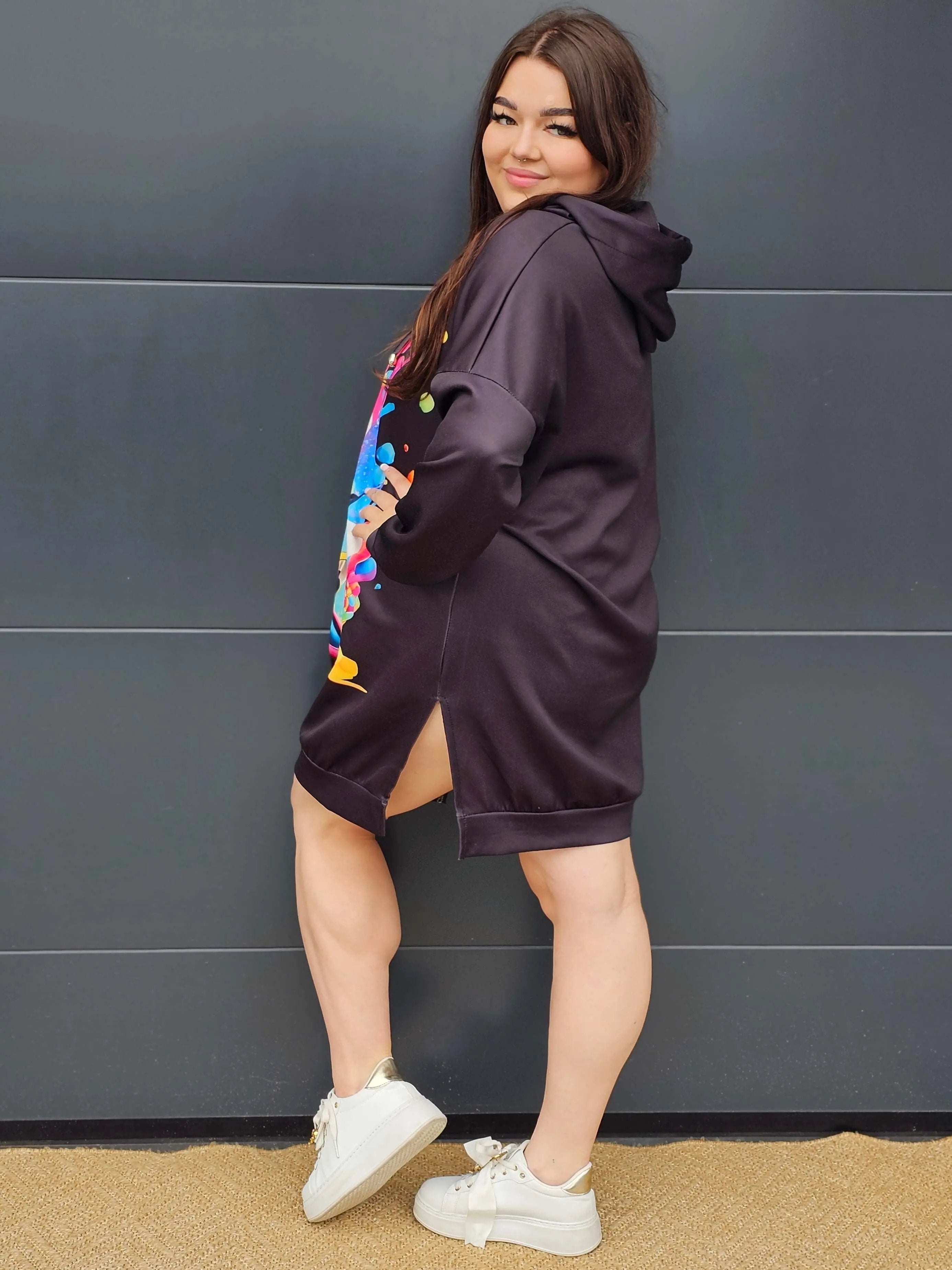 Damska bluza oversize z nadrukiem Stylowa XL