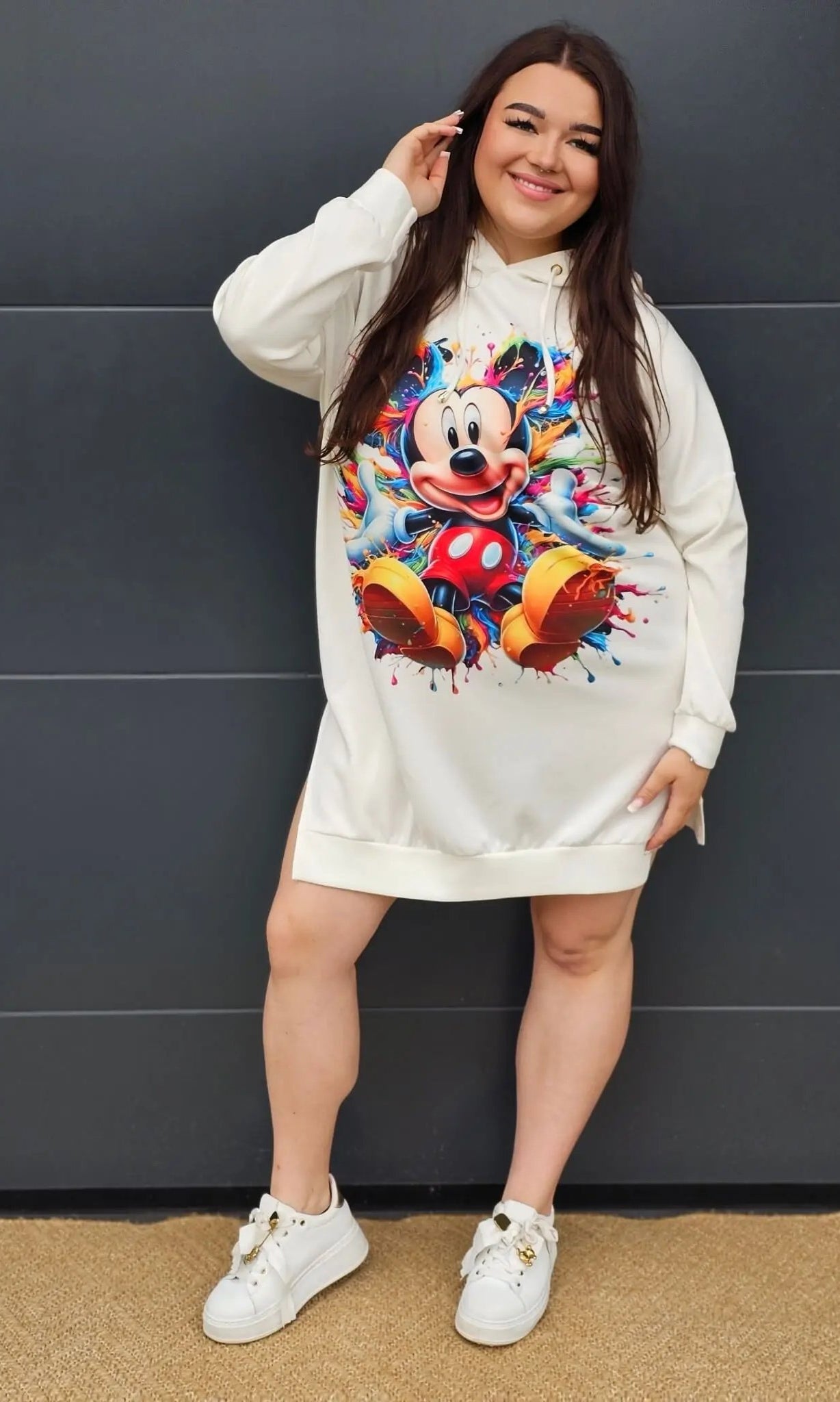 Damska bluza oversize z nadrukiem Stylowa XL