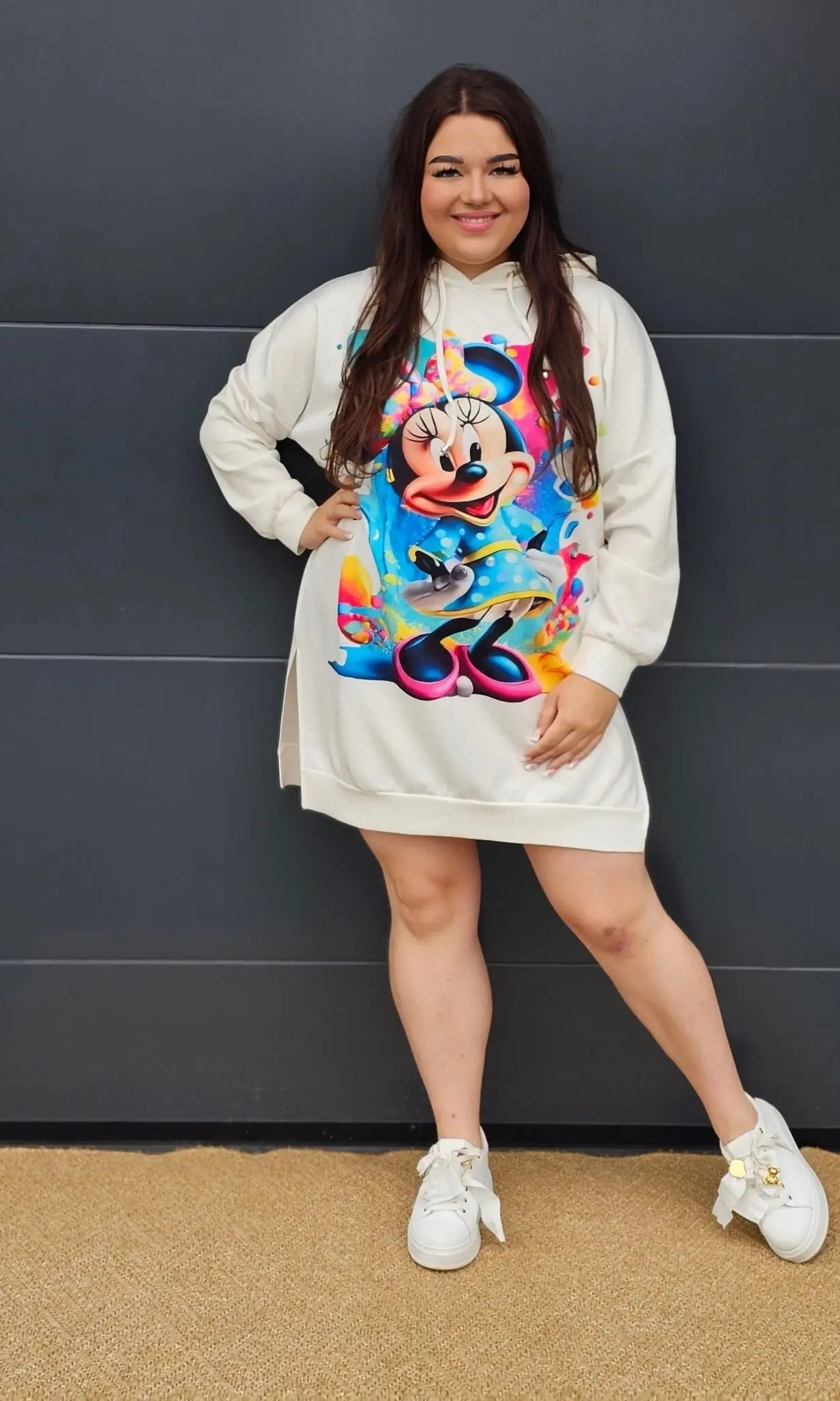 Damska bluza oversize z nadrukiem Stylowa XL