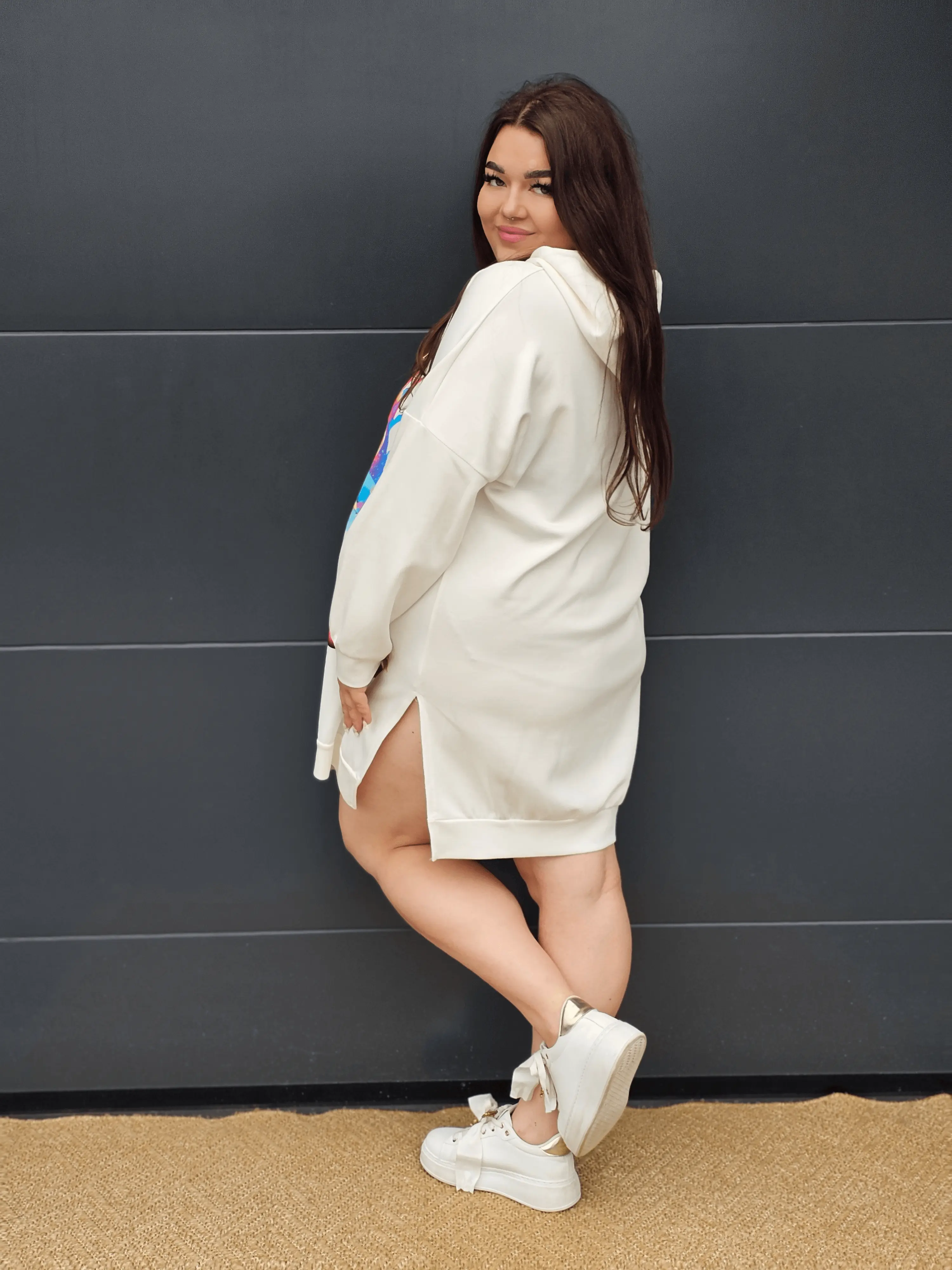 Damska bluza oversize z nadrukiem Stylowa XL