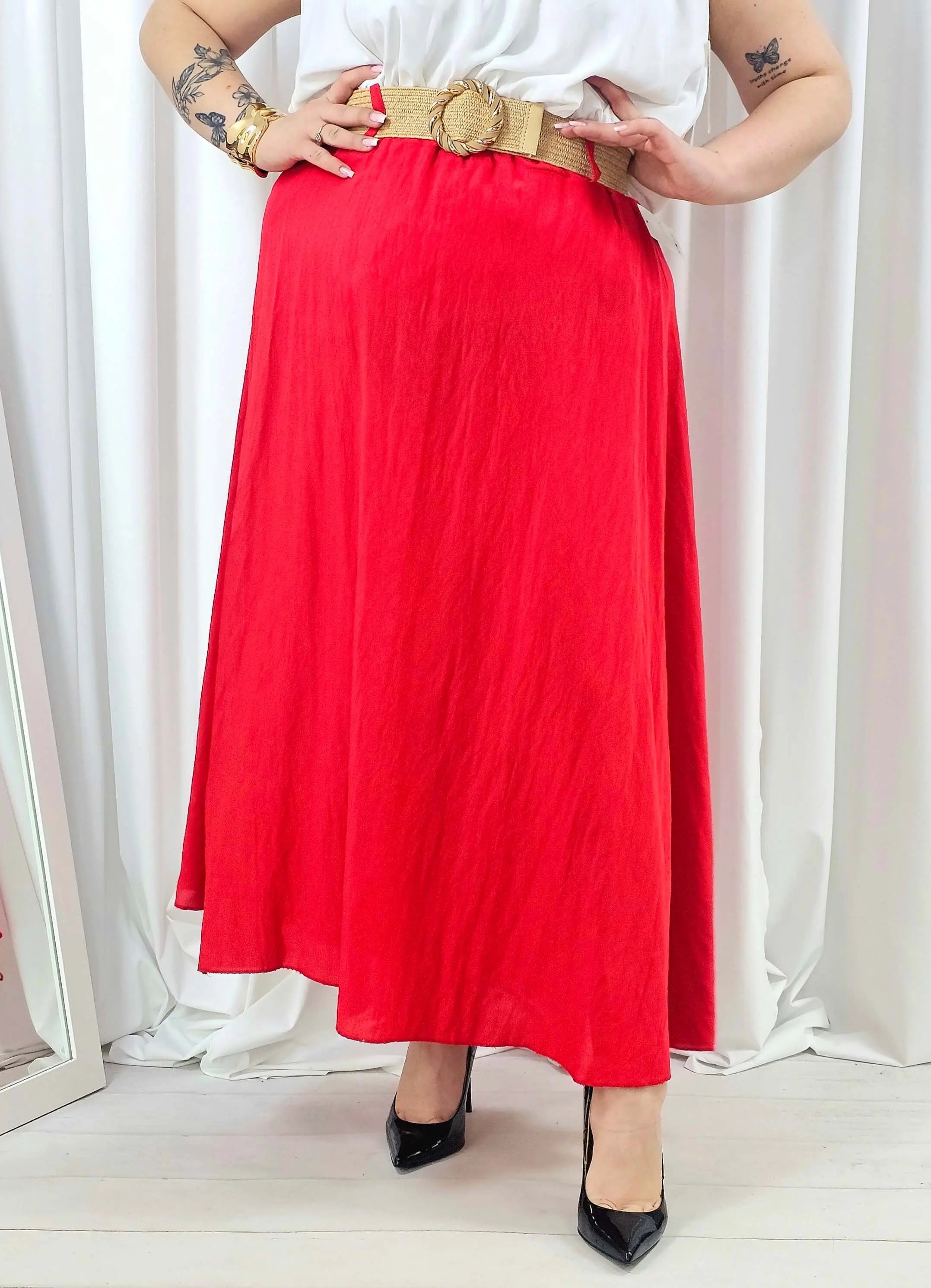 Elegancka i wygodna spódnica midi- kilka kolorów Stylowa XL