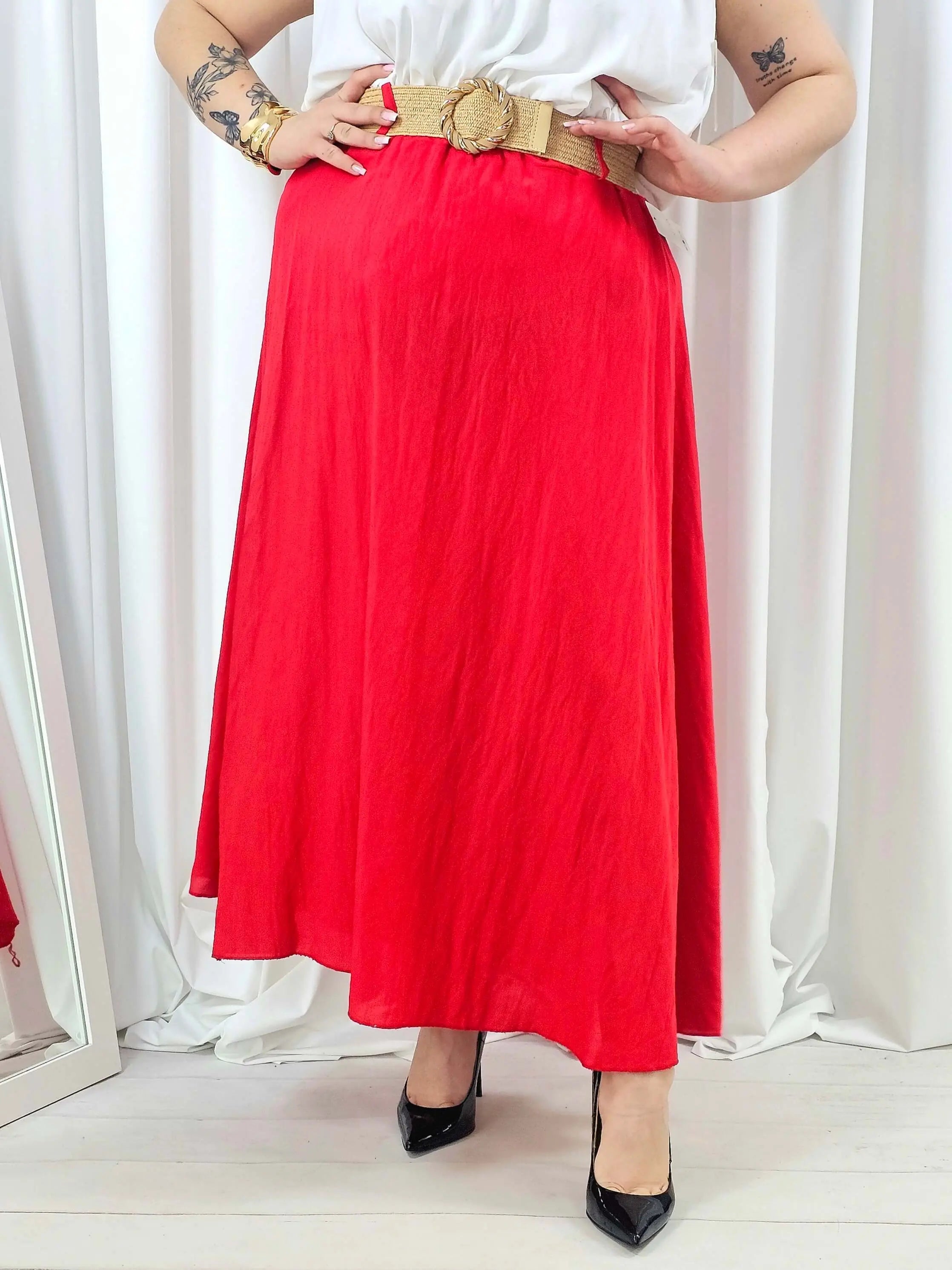 Elegancka i wygodna spódnica midi- kilka kolorów Stylowa XL