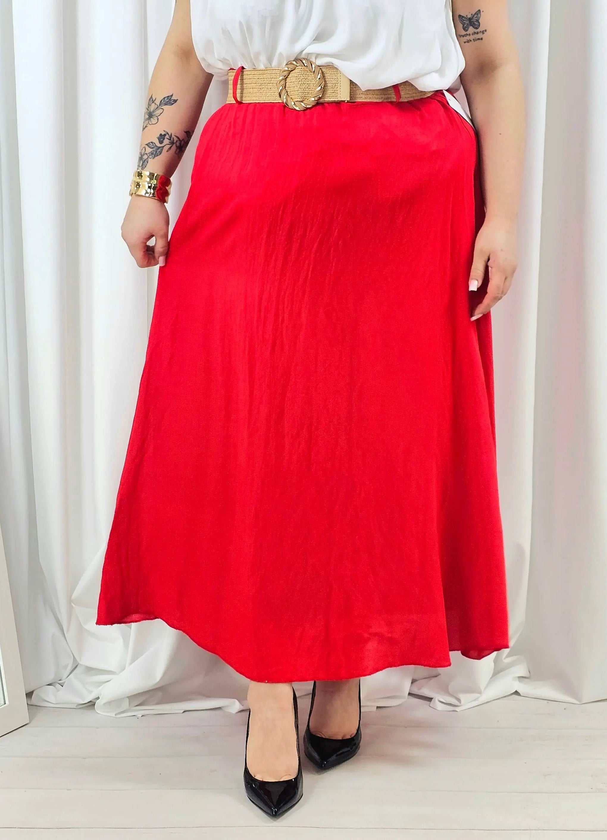 Elegancka i wygodna spódnica midi- kilka kolorów Stylowa XL