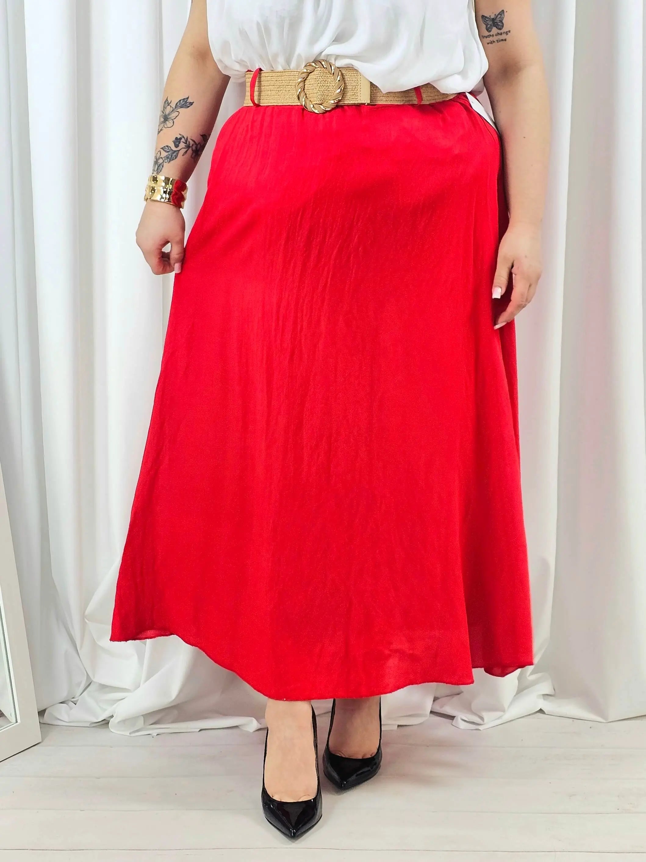 Elegancka i wygodna spódnica midi- kilka kolorów Stylowa XL