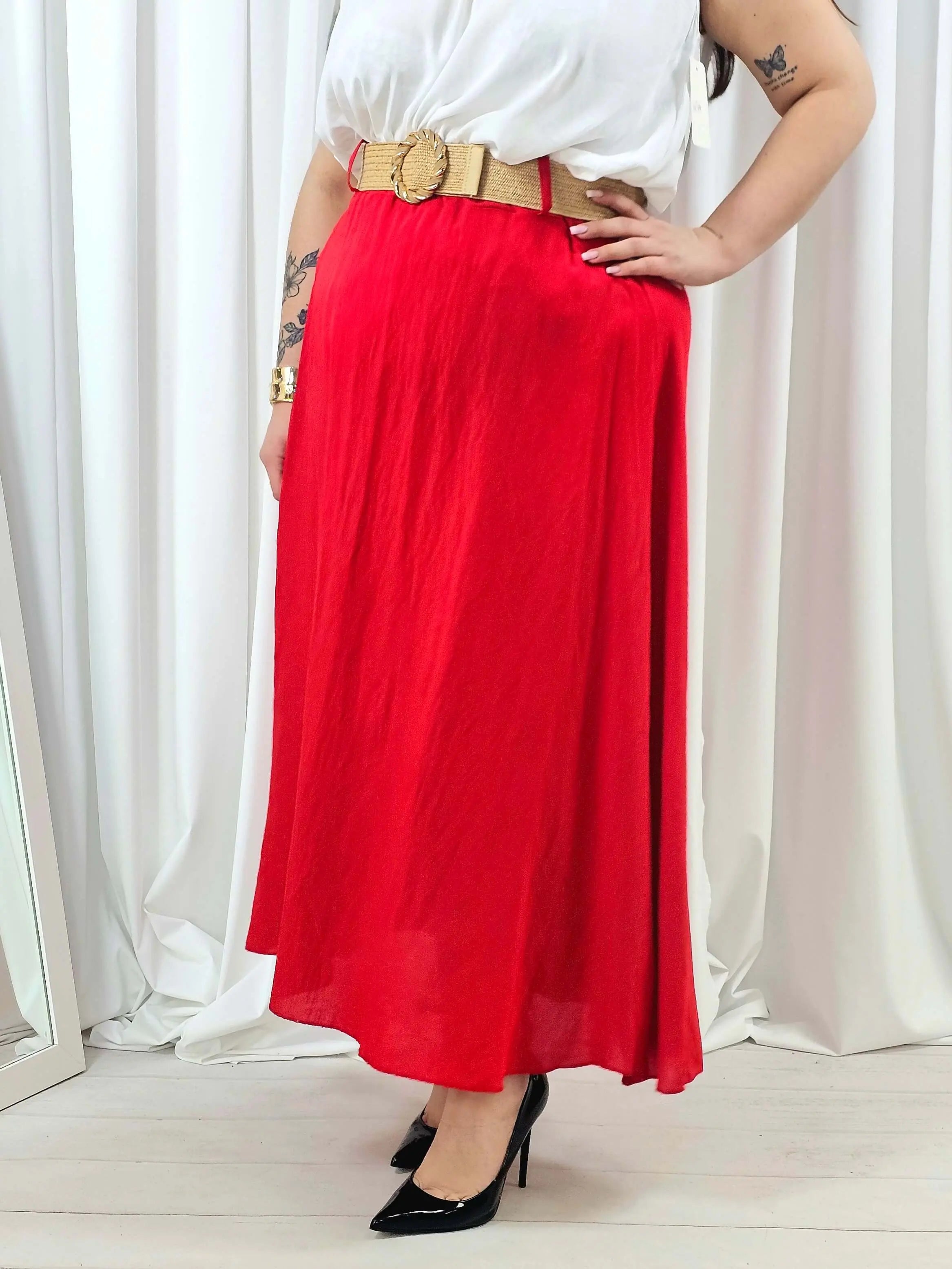 Elegancka i wygodna spódnica midi- kilka kolorów Stylowa XL