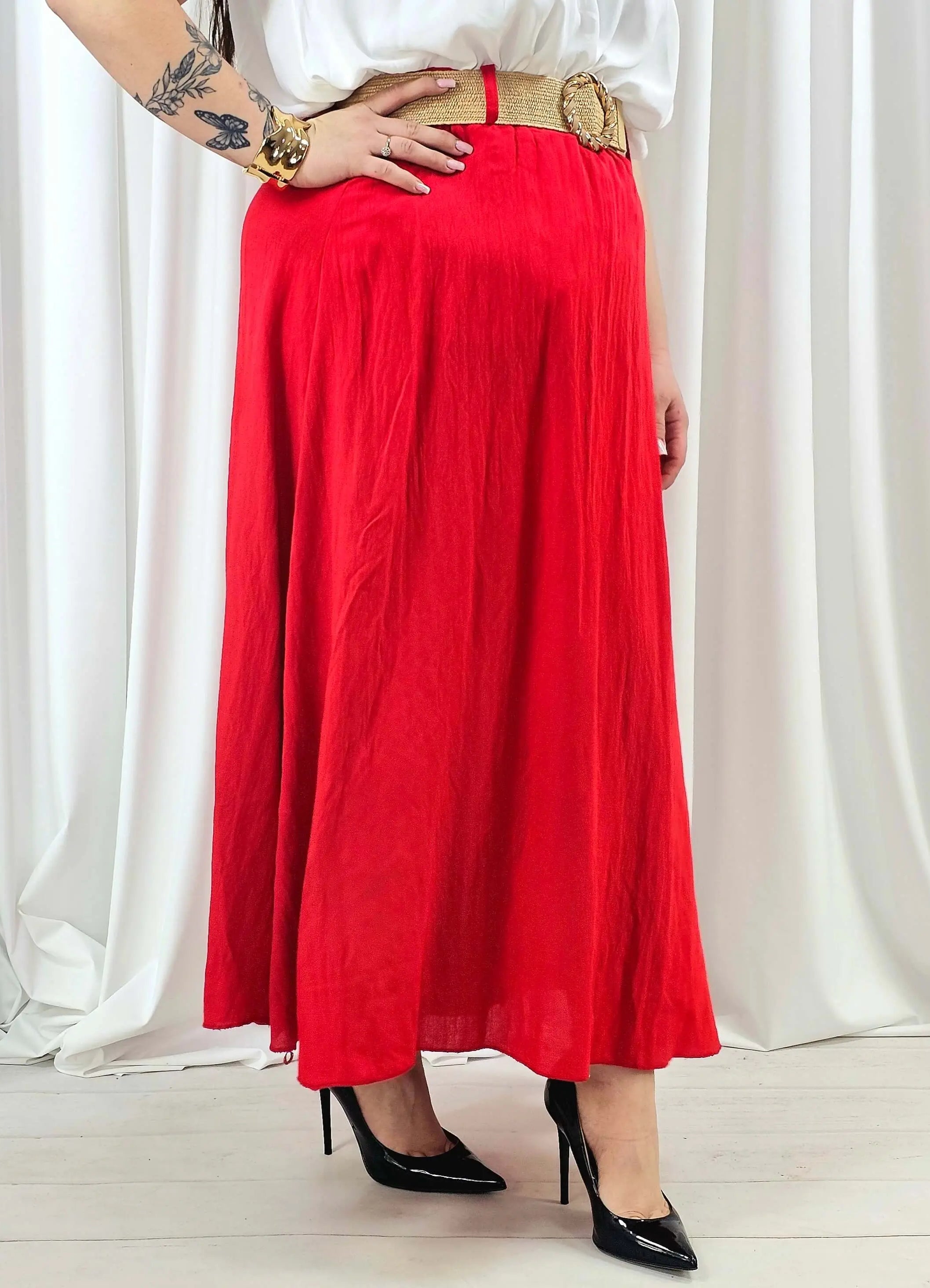 Elegancka i wygodna spódnica midi- kilka kolorów Stylowa XL