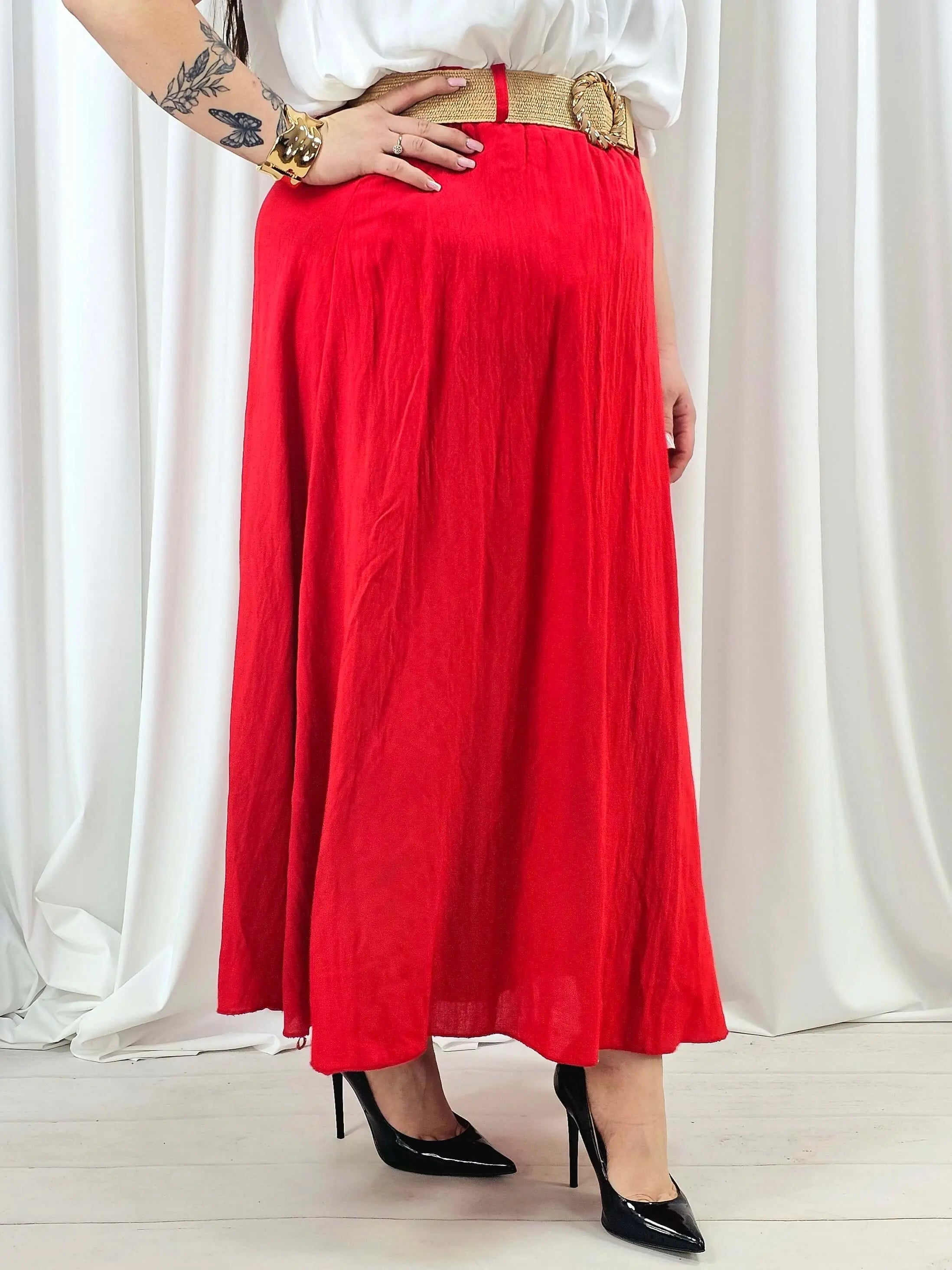 Elegancka i wygodna spódnica midi- kilka kolorów Stylowa XL